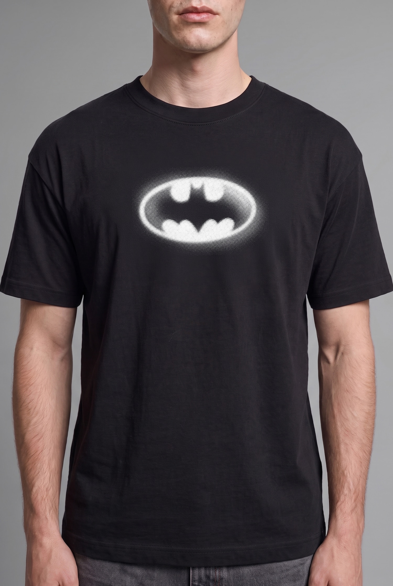 DeFacto %100 Pamuk Boxy Fit Batman Baskılı Kısa Kollu Tişört görsel 3