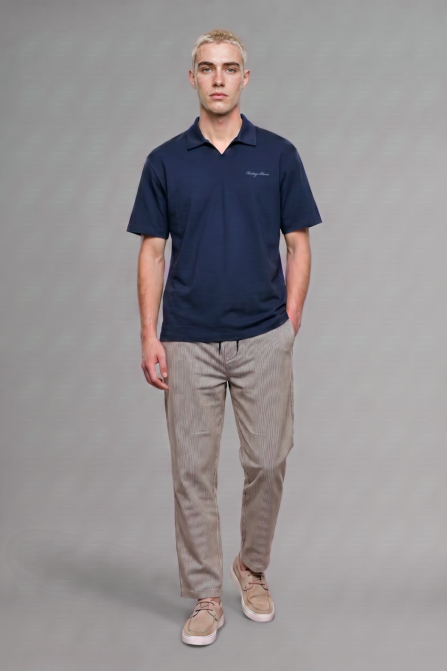 DeFacto Boxy Fit Düğmesiz Baskılı Polo Tişört