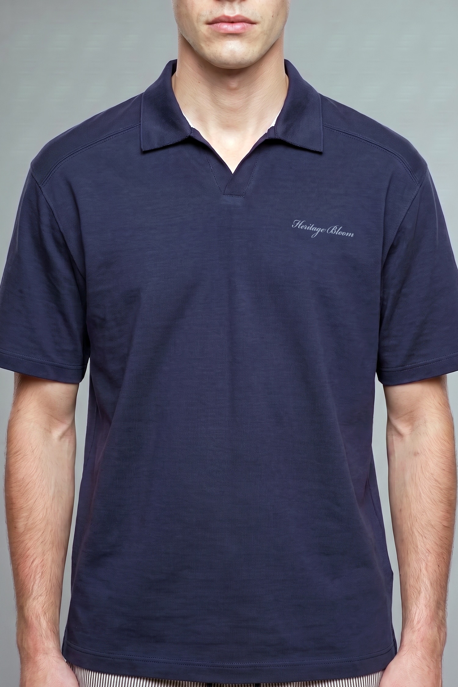 DeFacto Boxy Fit Düğmesiz Baskılı Polo Tişört görsel 5