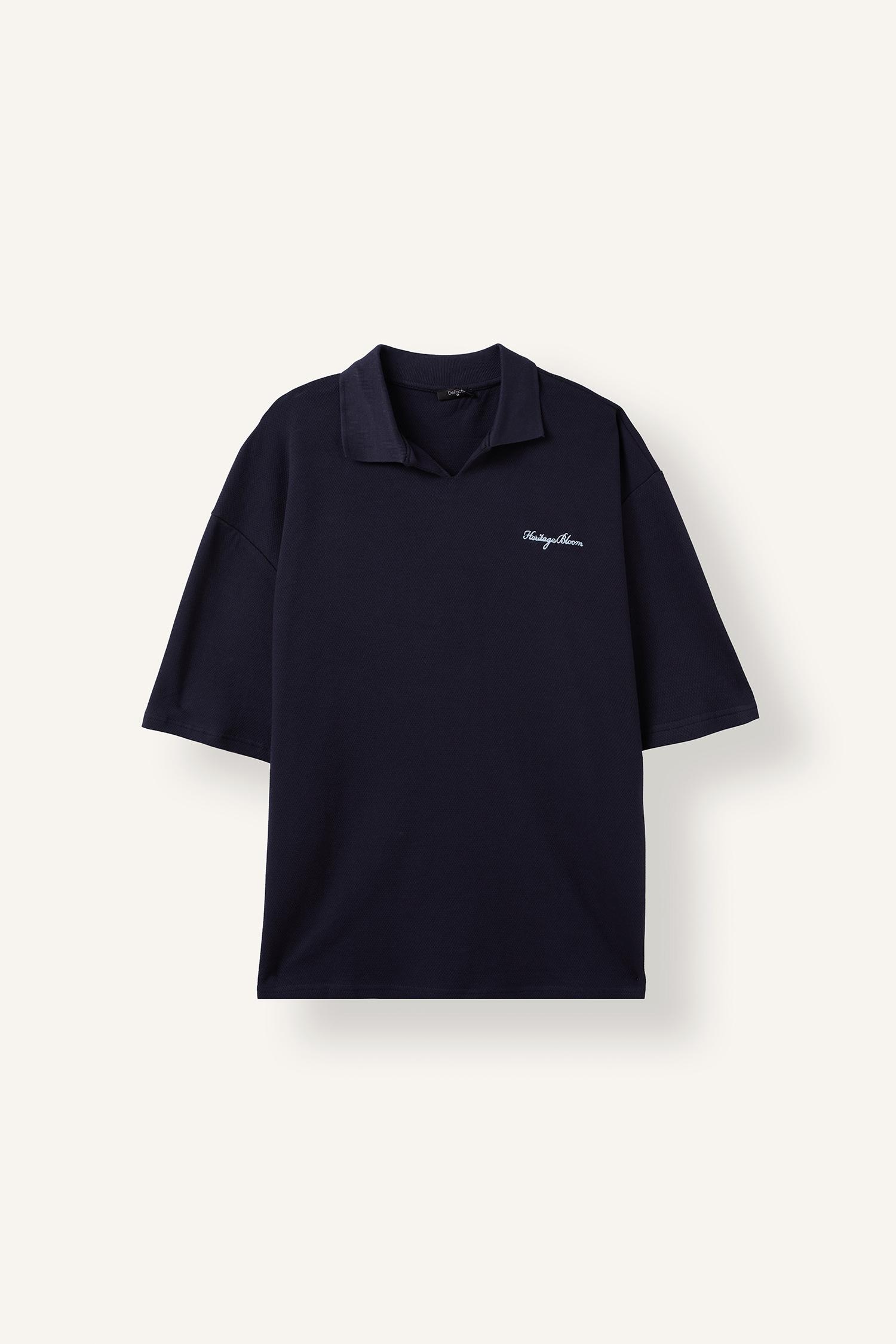 DeFacto Boxy Fit Düğmesiz Baskılı Polo Tişört görsel 6