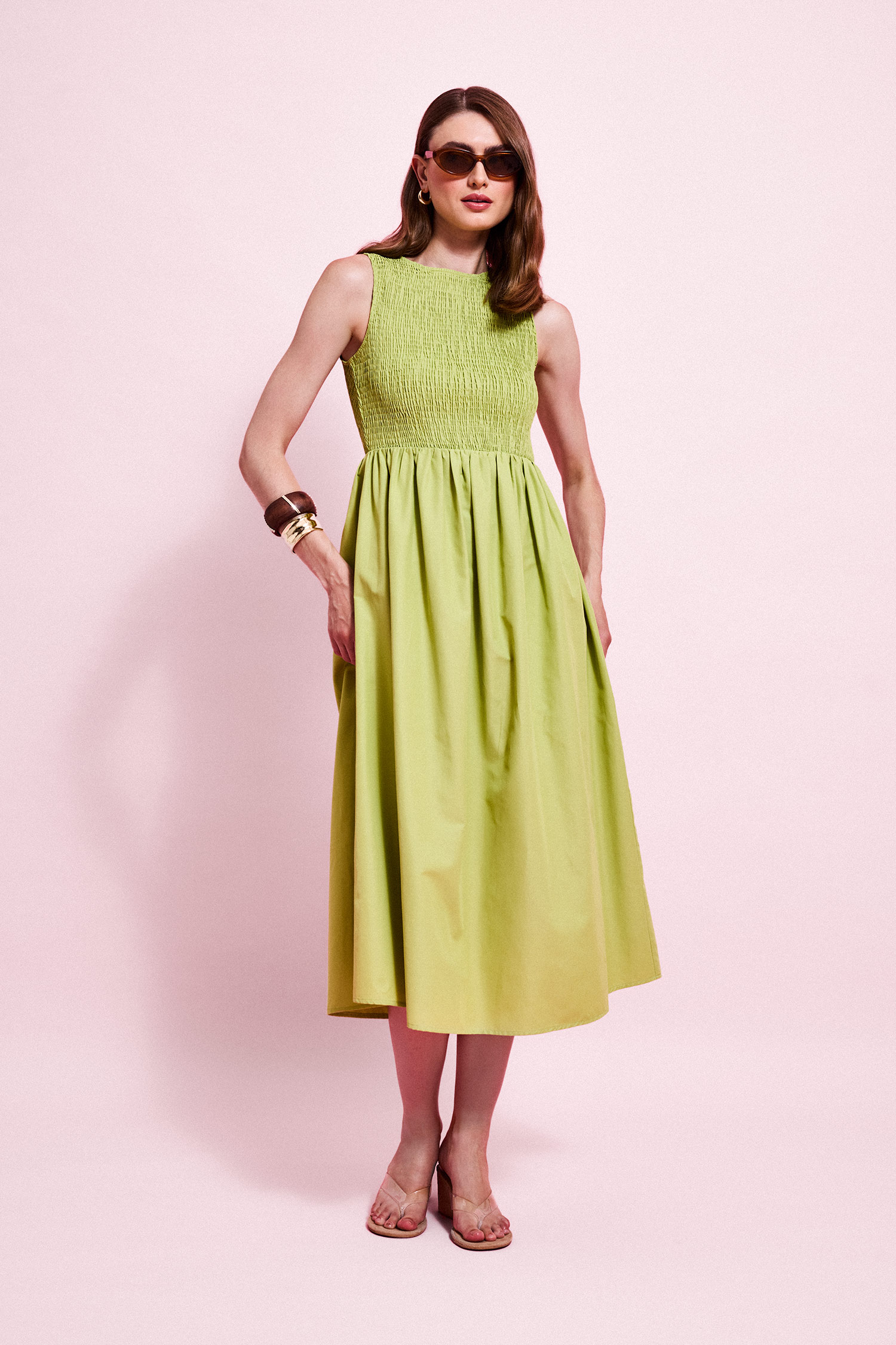DeFacto Kolsuz Cotton Midi Elbise