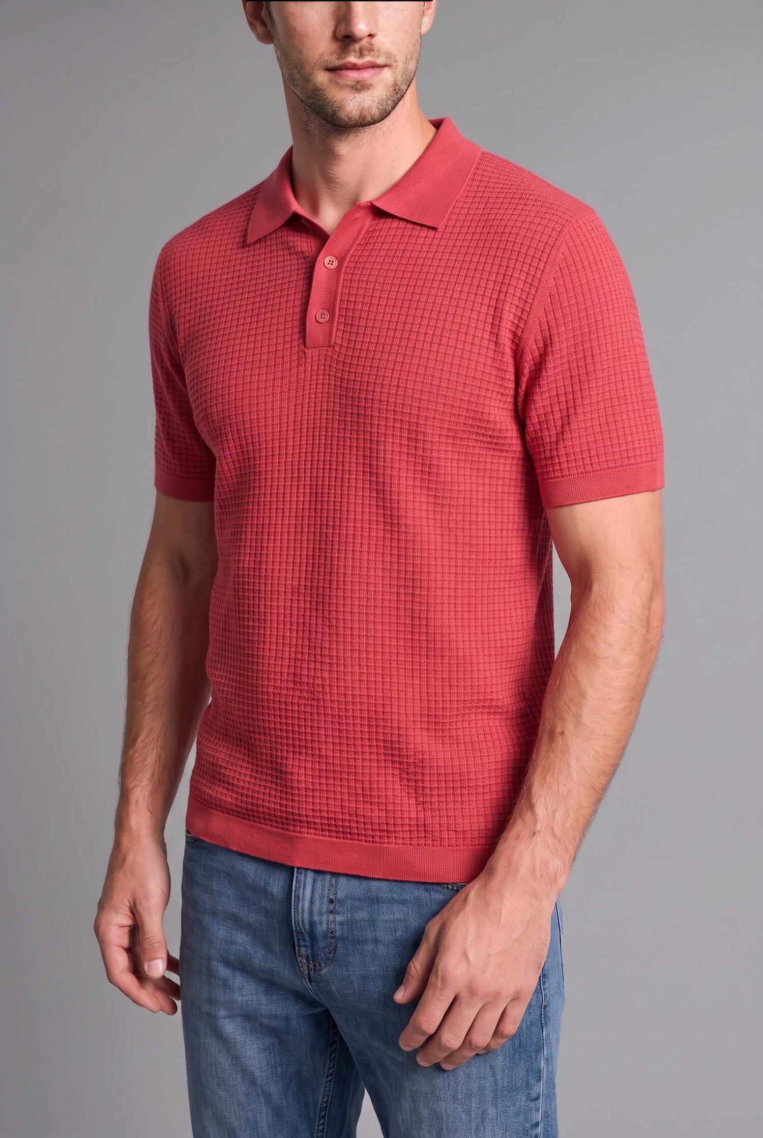 DeFacto Standart Fit Dokulu Basic Polo Tişört görsel 3