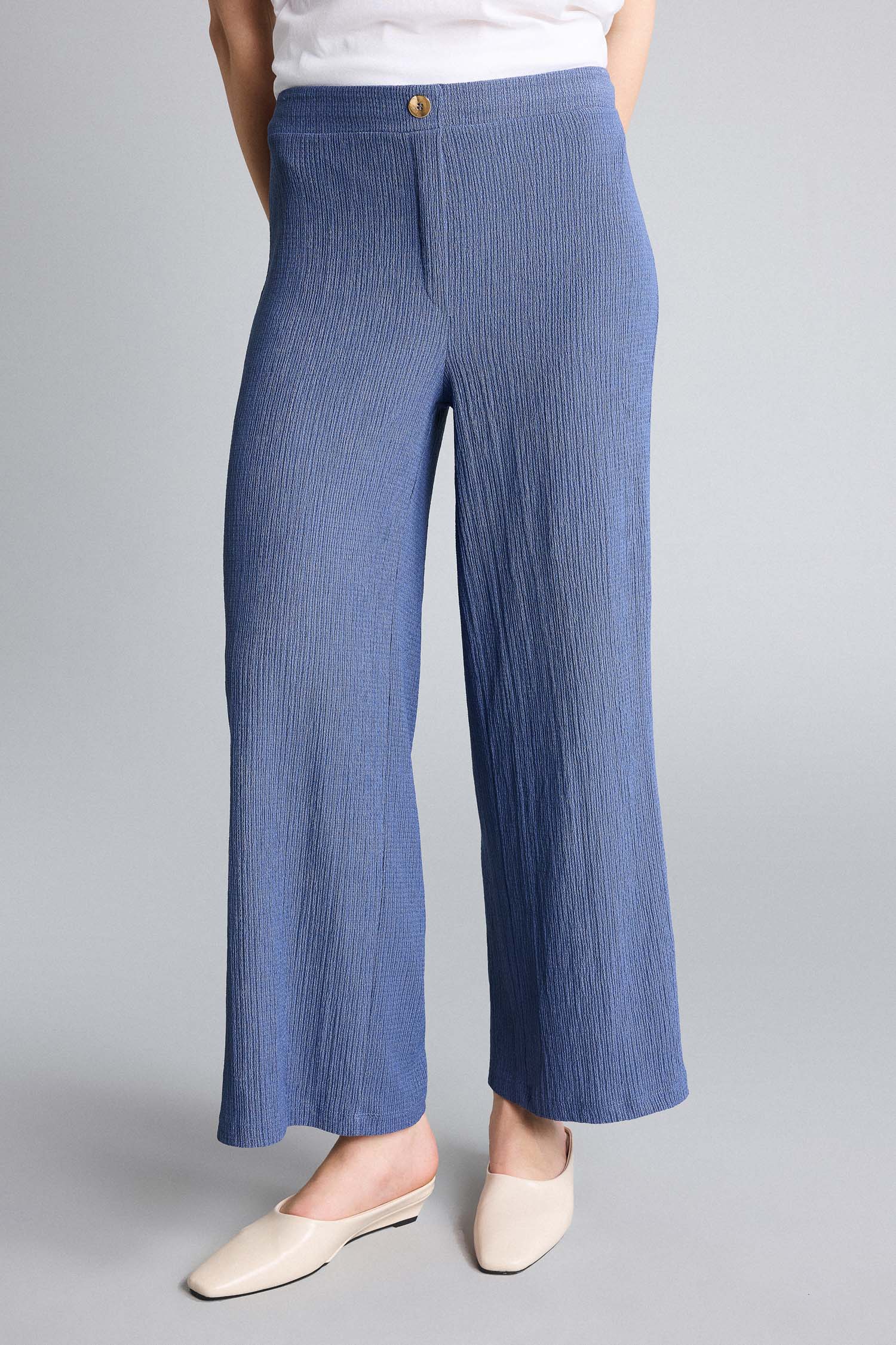DeFacto Culotte Düz Paça Kırışık Dokulu Pantolon görsel 4