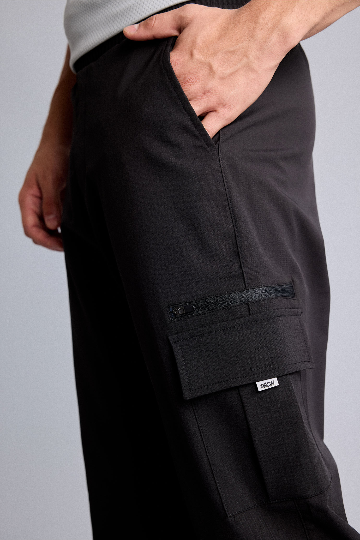 DeFacto Standart Fit Dokuma Jogger görsel 4