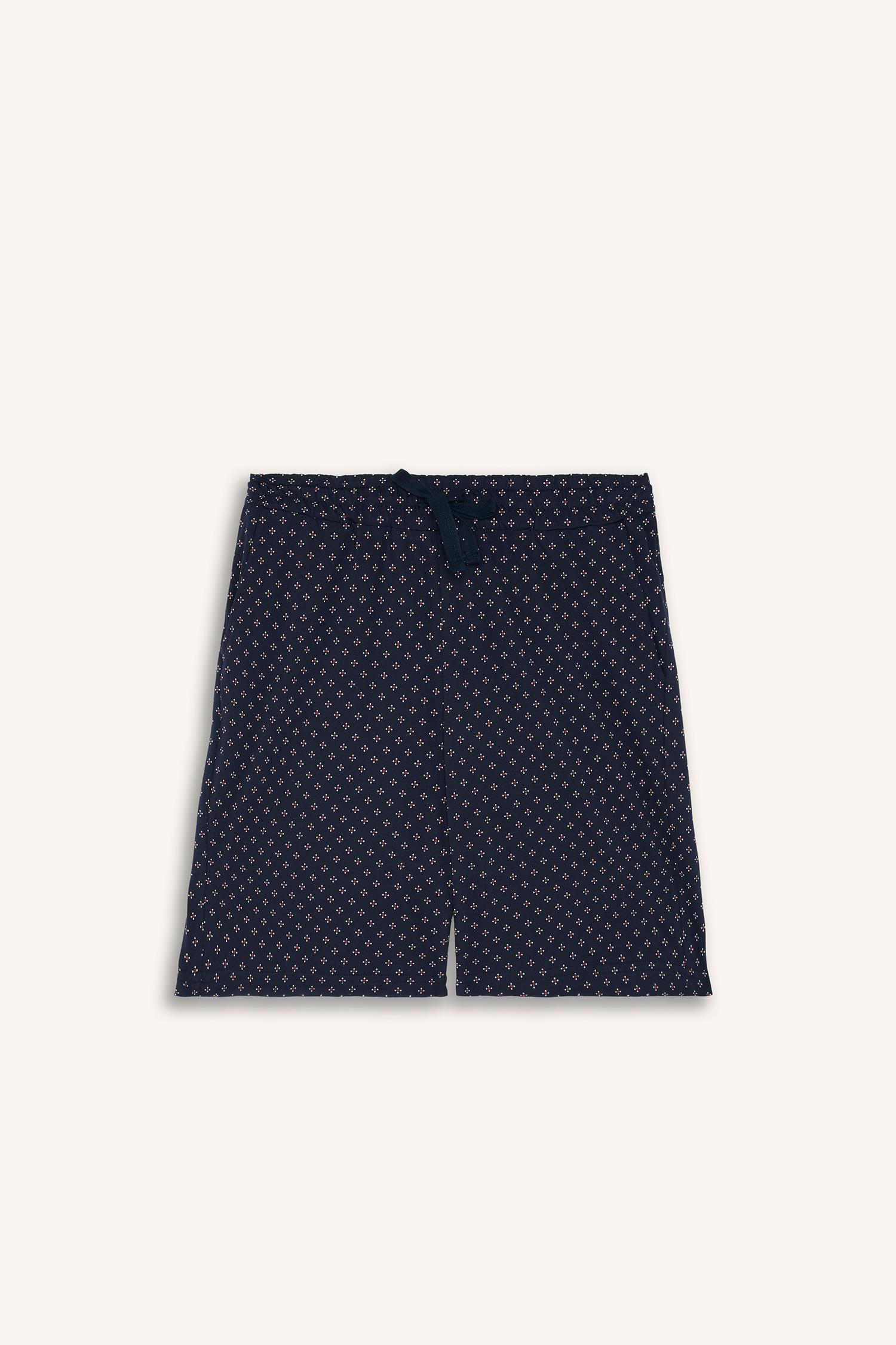 DeFacto %100 Pamuk New Regular Fıt 2'li Şortlu Pijama Takımı görsel 8