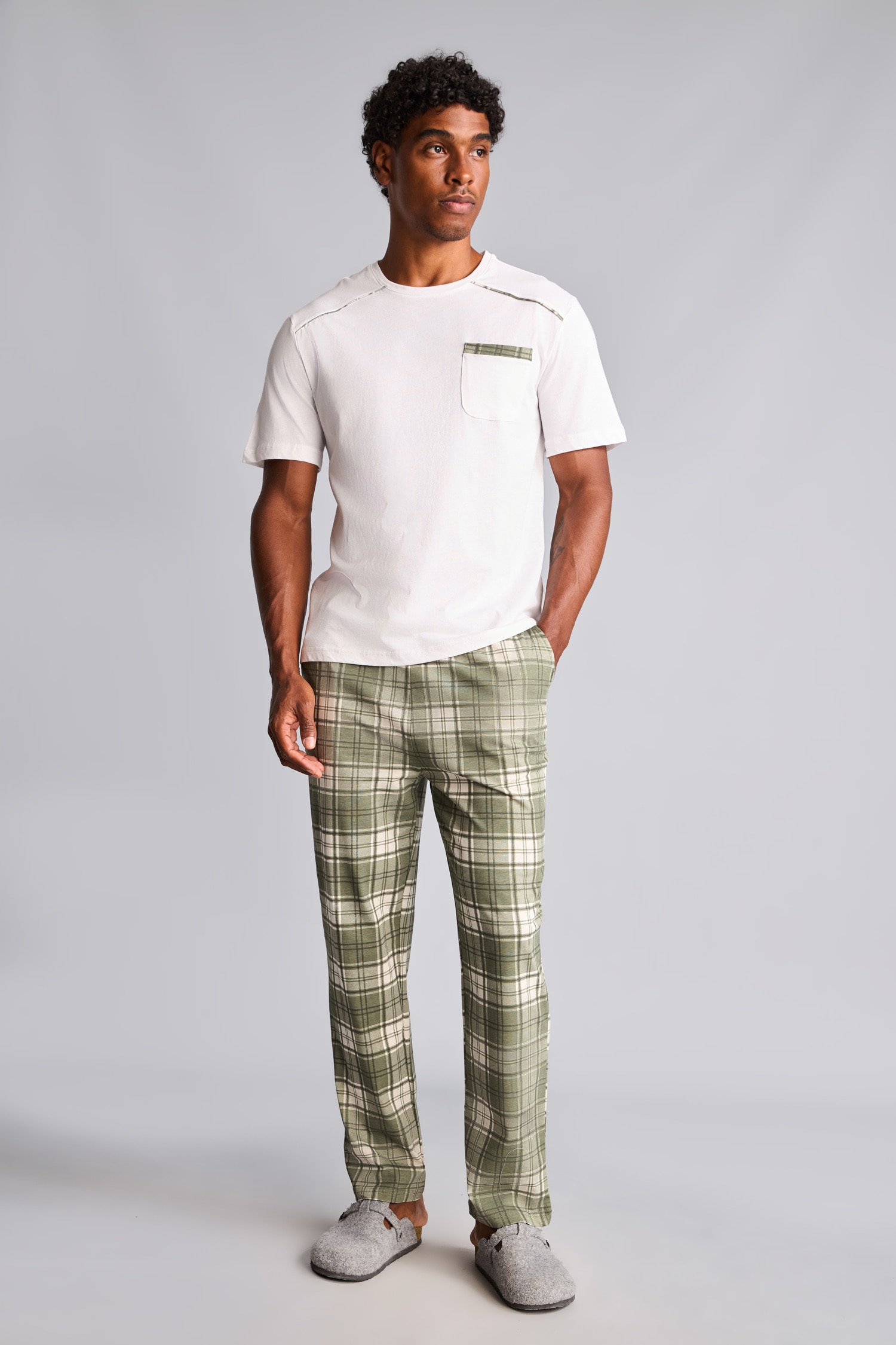 DeFacto %100 Pamuk New Regular Fit Şort Tişört 2'li Pijama Takımı