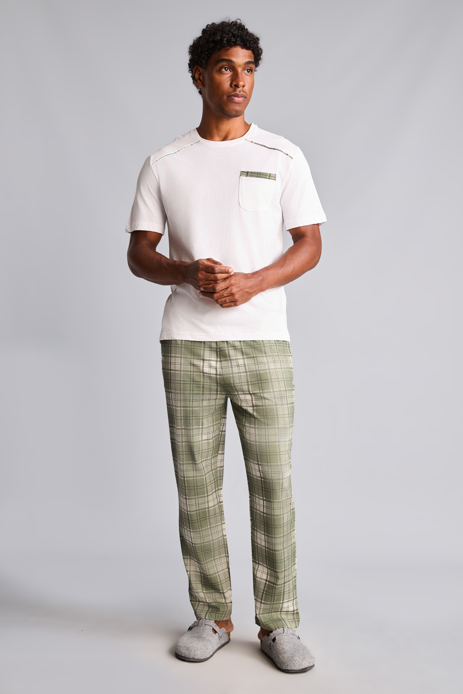 DeFacto %100 Pamuk New Regular Fit Şort Tişört 2'li Pijama Takımı görsel 2