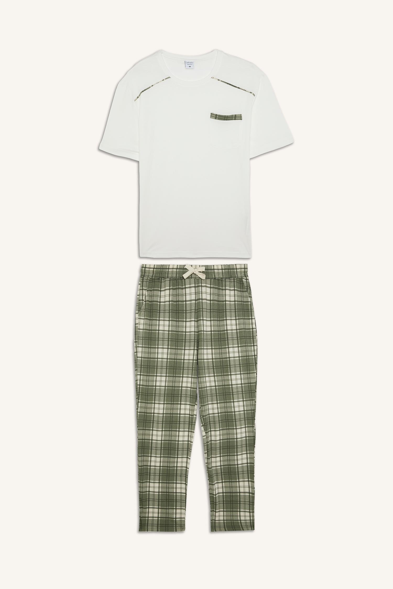 DeFacto %100 Pamuk New Regular Fit Şort Tişört 2'li Pijama Takımı görsel 8