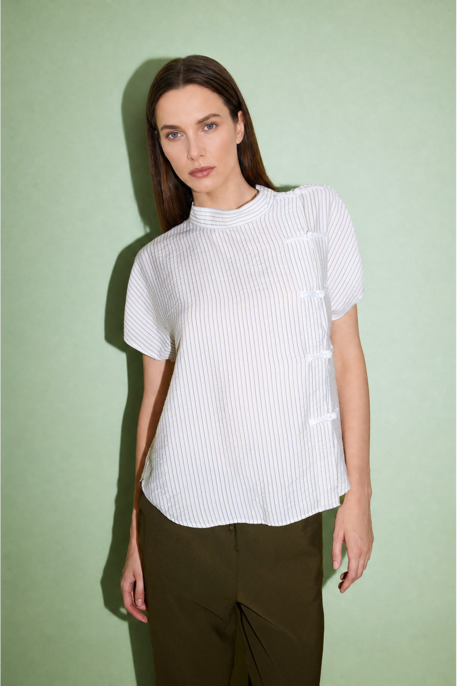 DeFacto Relaxed Fit Çizgili Bluz