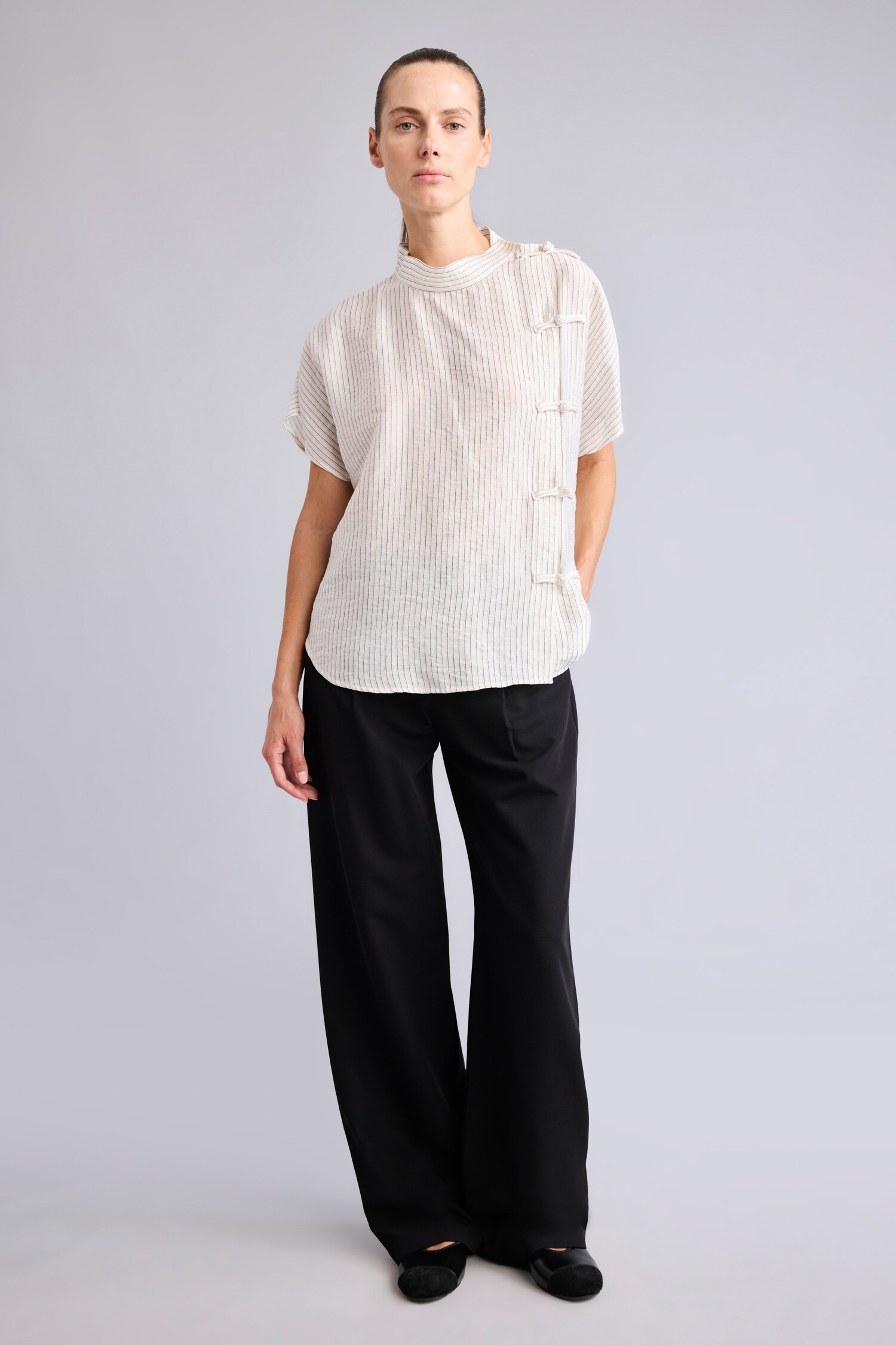 DeFacto Relaxed Fit Çizgili Bluz görsel 6