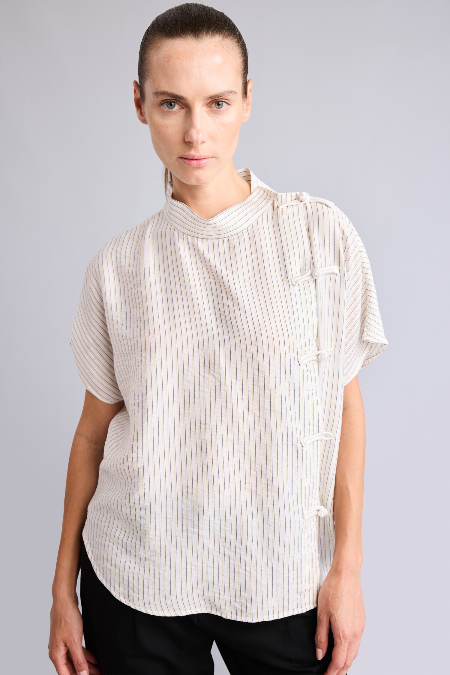 DeFacto Relaxed Fit Çizgili Bluz görsel 7