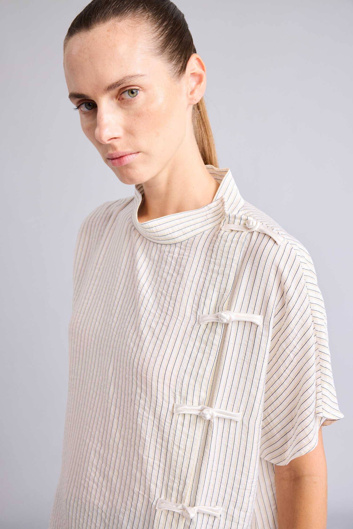 DeFacto Relaxed Fit Çizgili Bluz görsel 8