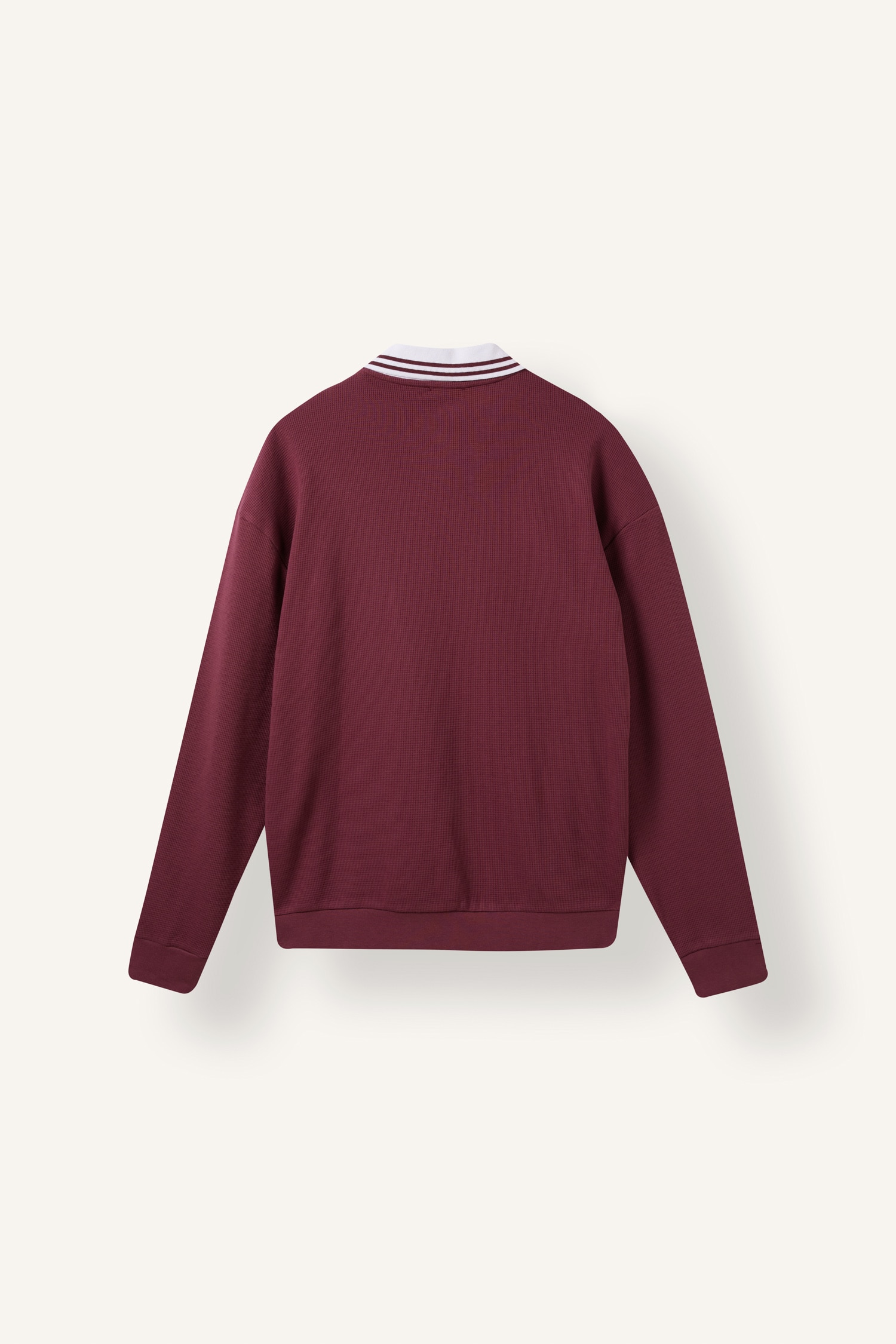DeFacto Boxy Fit Polo Yaka Baskılı Sweatshirt görsel 2