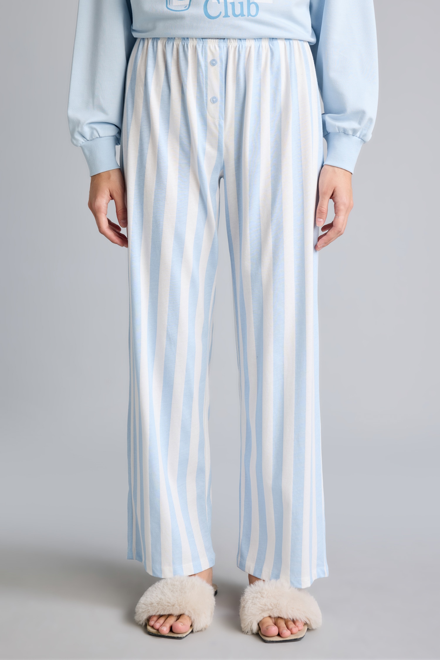 DeFacto Regular Fit Baskılı Pijama Takımı görsel 5
