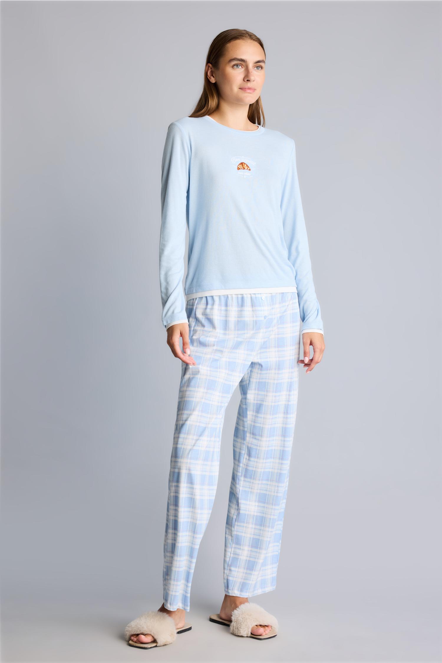 DeFacto Slim Fit Ribana Pijama Takımı görsel 2