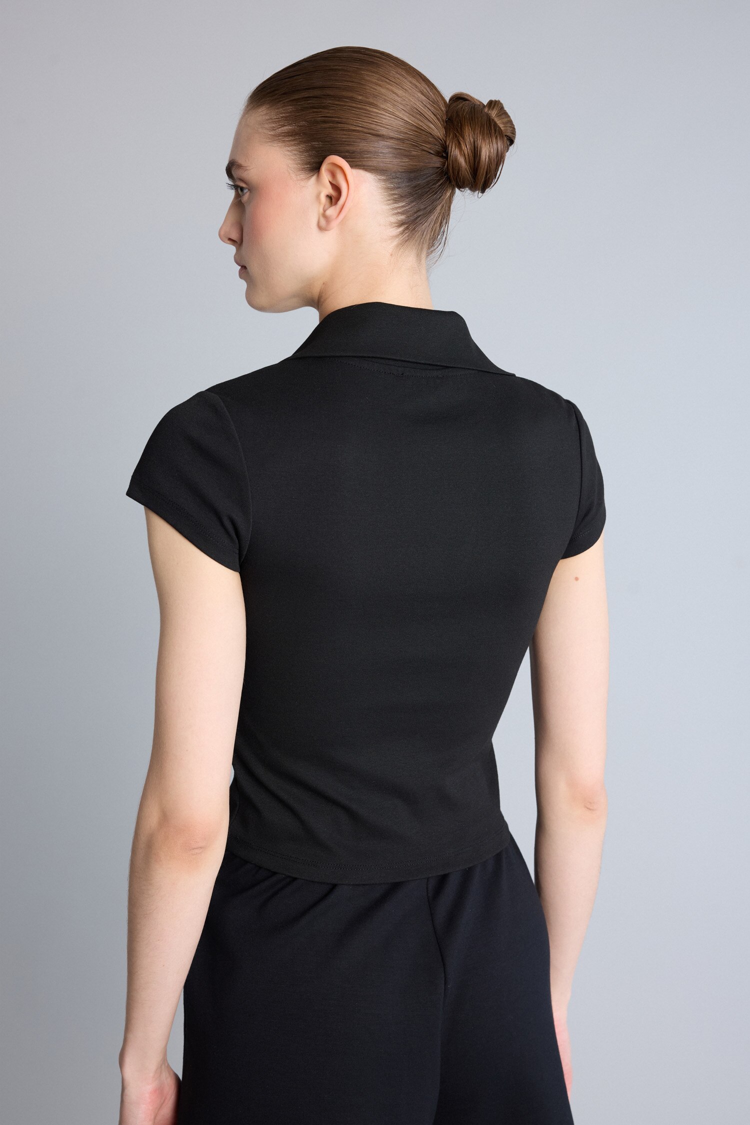 DeFacto Slim Fit Ribana Polo Tişört görsel 5