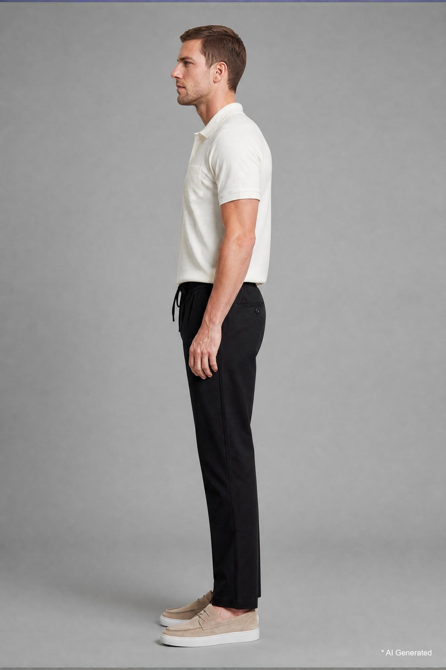 DeFacto Keten Karışımlı Regular Fit Pantolon görsel 2