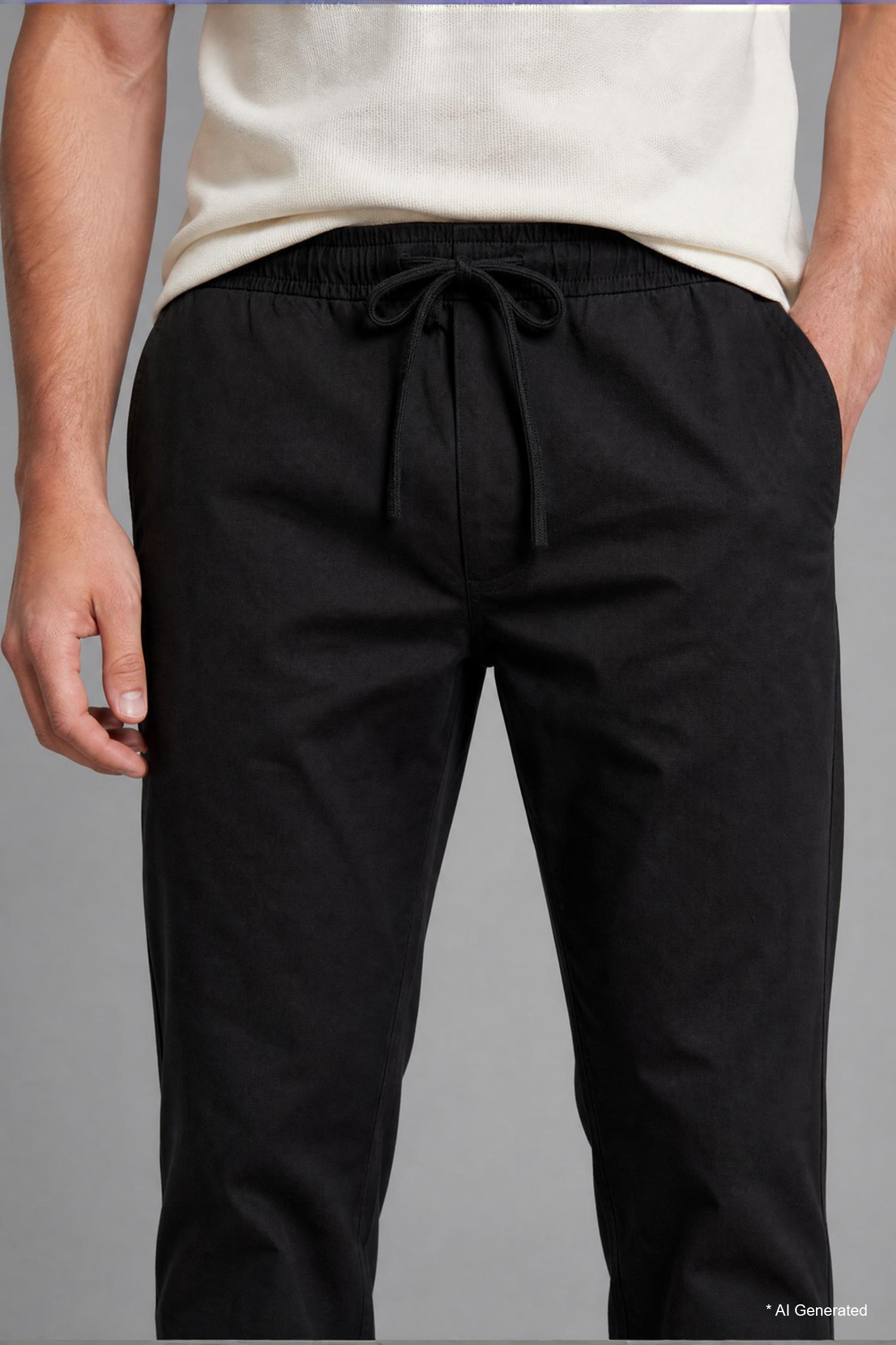 DeFacto Keten Karışımlı Regular Fit Pantolon görsel 5