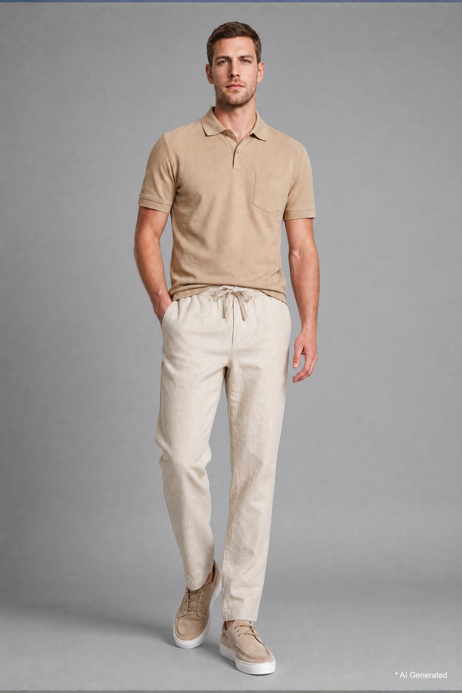 DeFacto Keten Karışımlı Regular Fit Pantolon