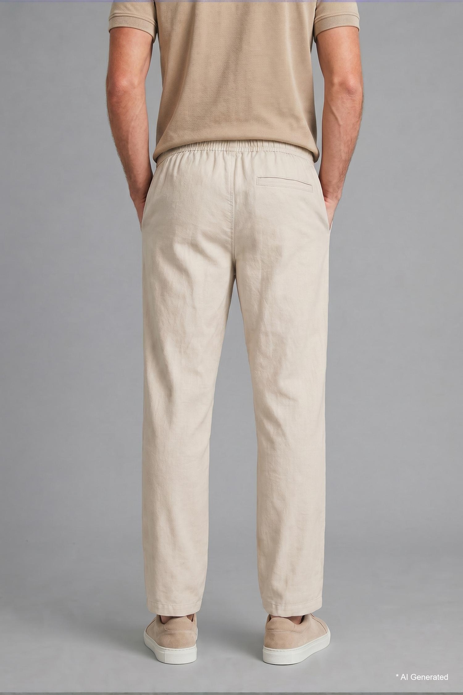 DeFacto Keten Karışımlı Regular Fit Pantolon görsel 3
