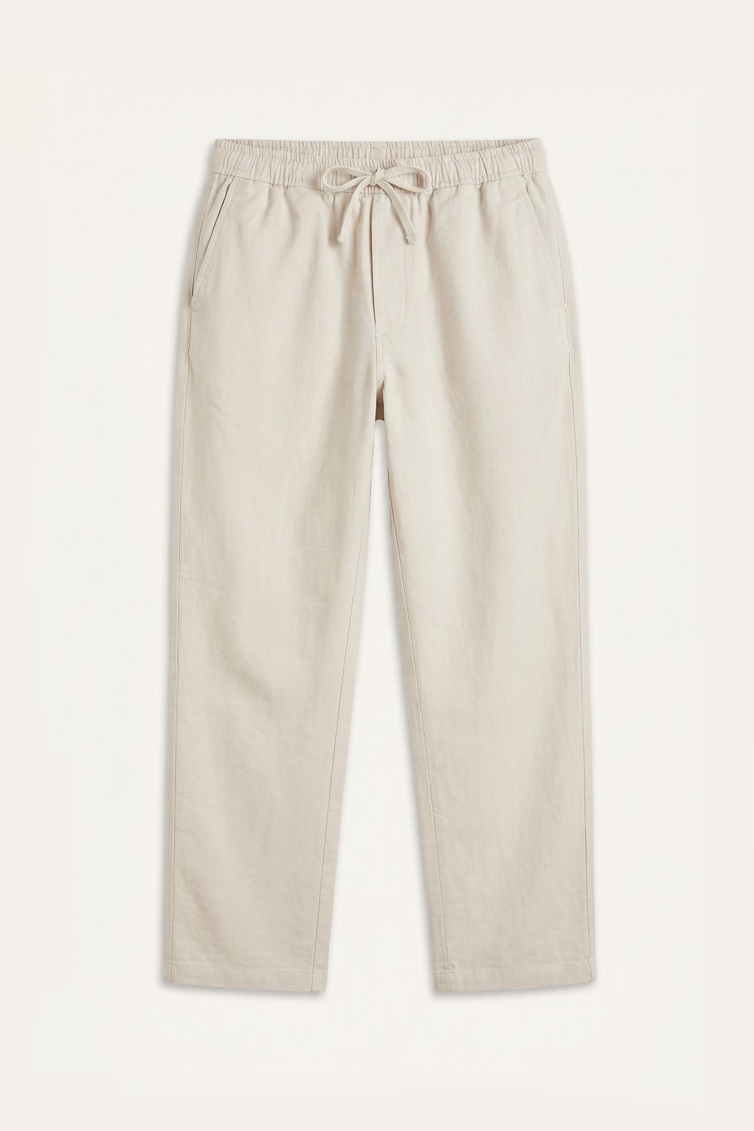 DeFacto Keten Karışımlı Regular Fit Pantolon görsel 6