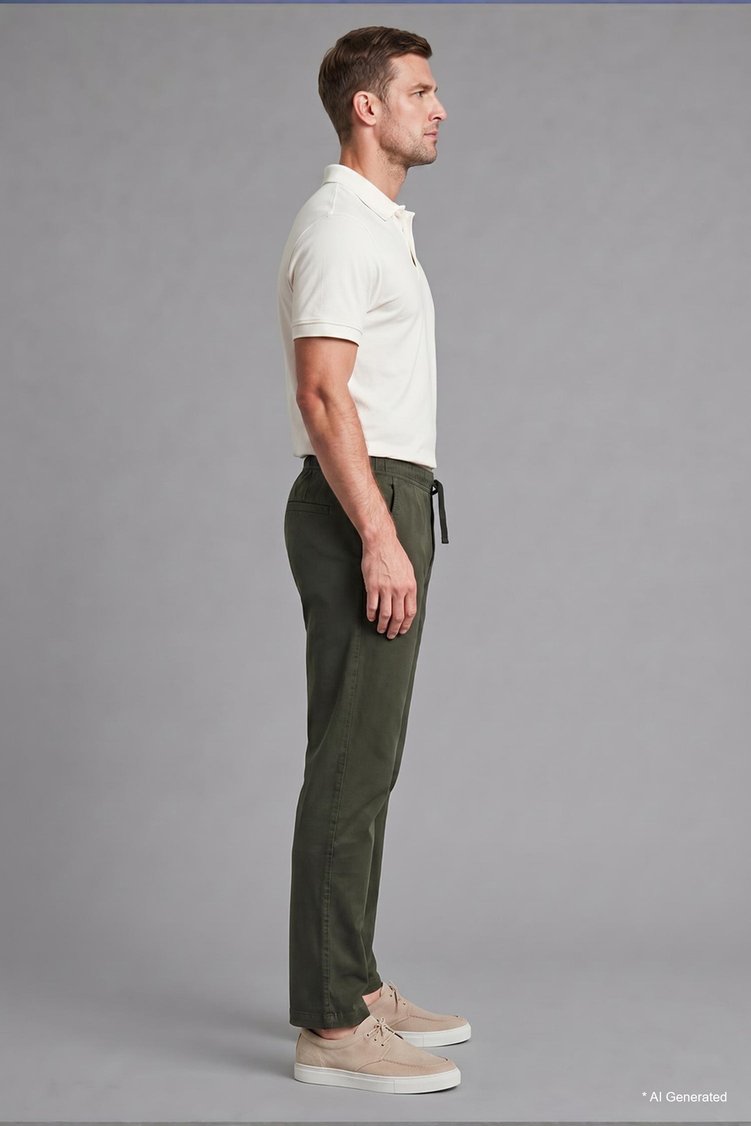 DeFacto Keten Karışımlı Regular Fit Pantolon görsel 2