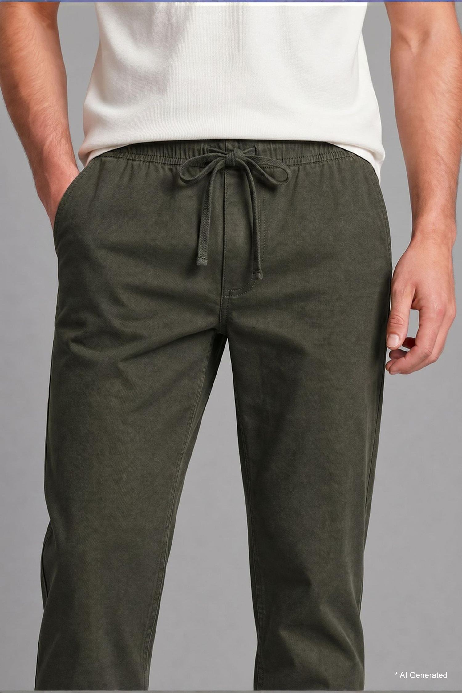 DeFacto Keten Karışımlı Regular Fit Pantolon görsel 5