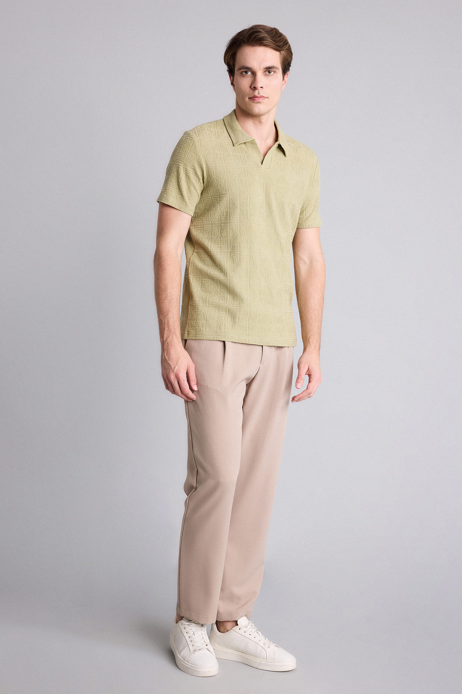 DeFacto Pamuklu Regular Fit Polo Tişört görsel 2