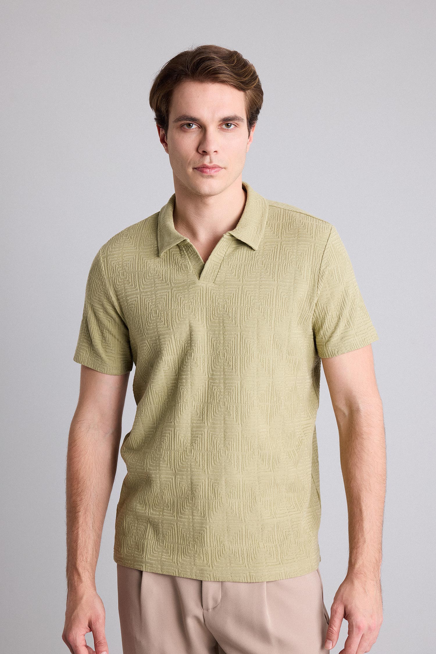 DeFacto Pamuklu Regular Fit Polo Tişört görsel 3