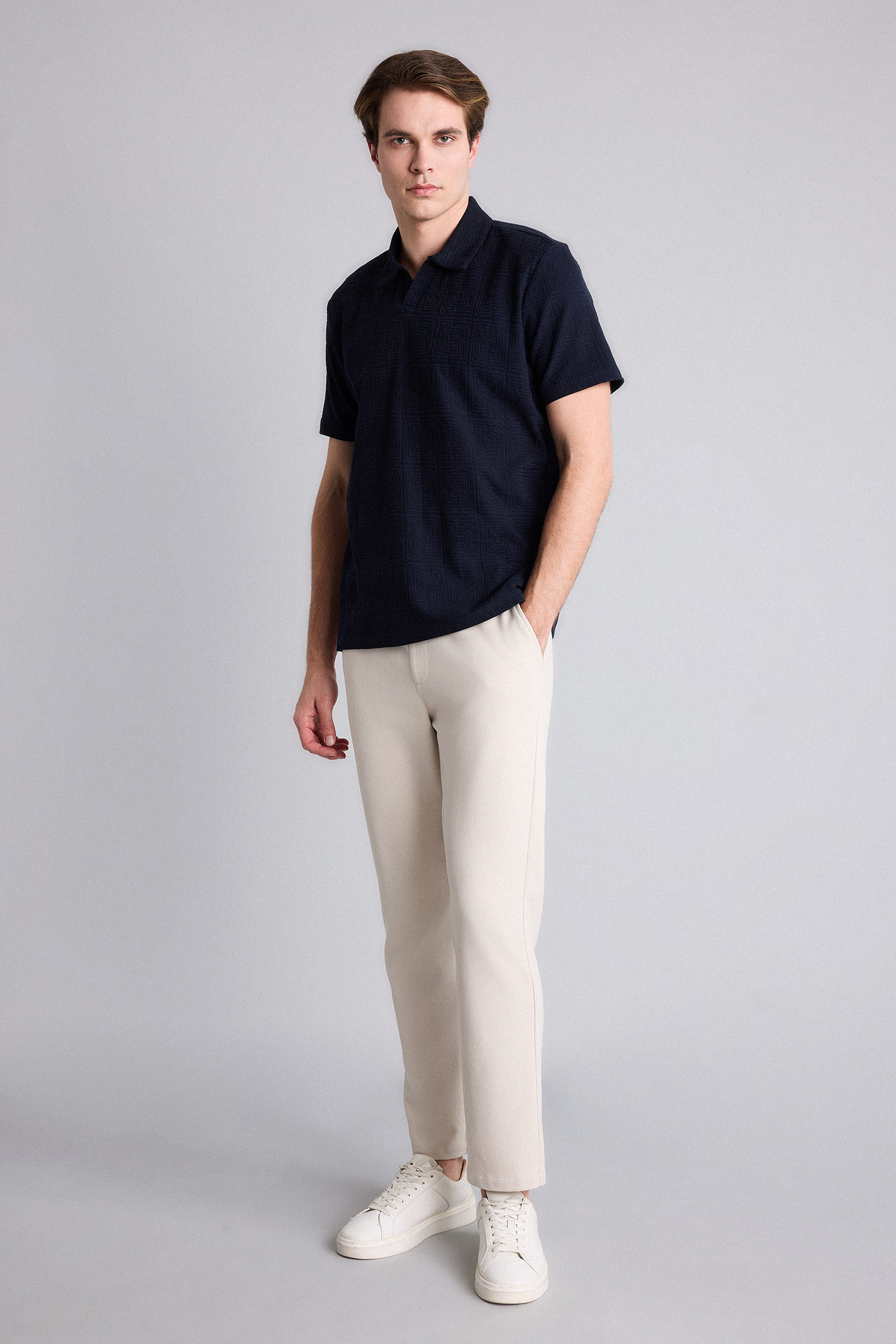 DeFacto Pamuklu Regular Fit Polo Tişört görsel 2
