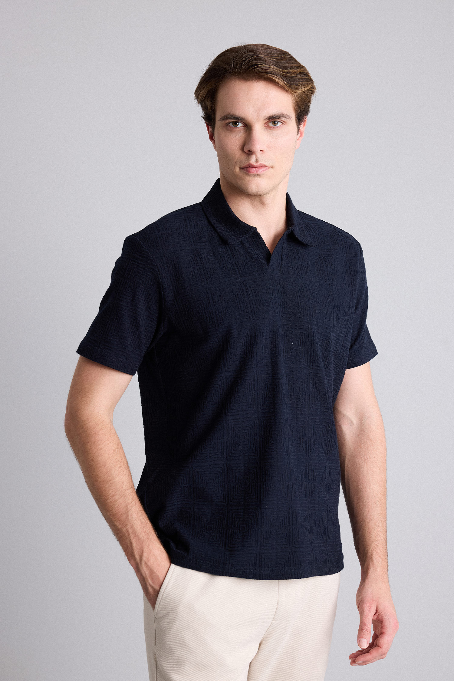 DeFacto Pamuklu Regular Fit Polo Tişört görsel 3