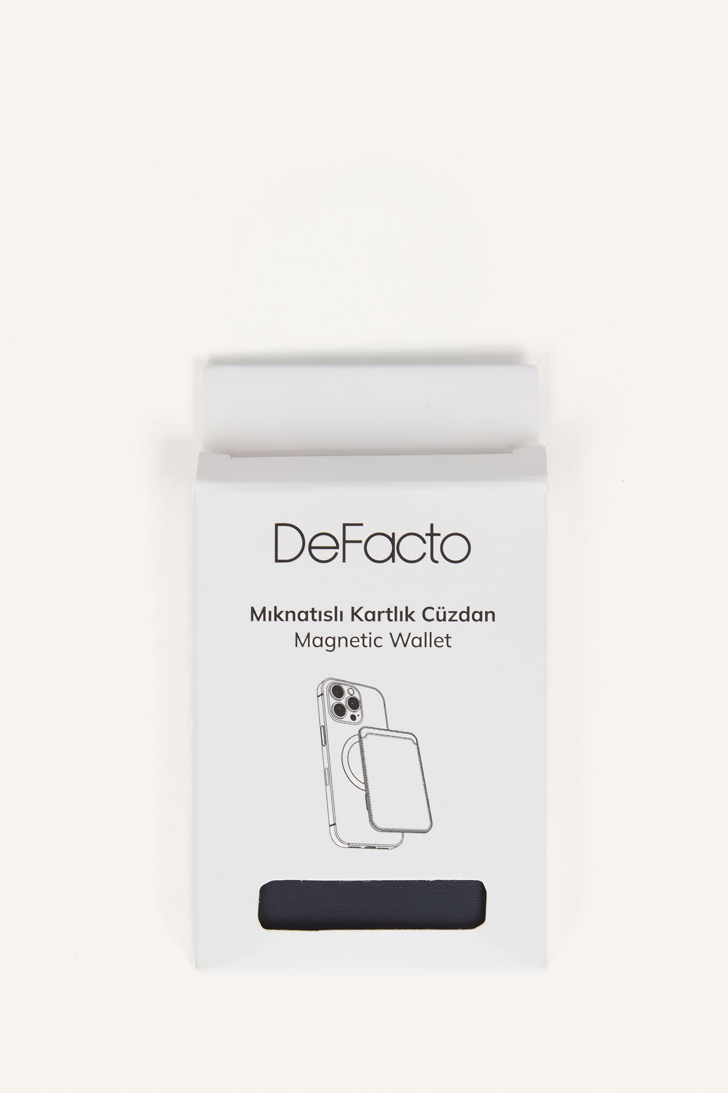 DeFacto Magsafe Unisex Suni Deri Mıknatıslı Kartlık Cüzdan