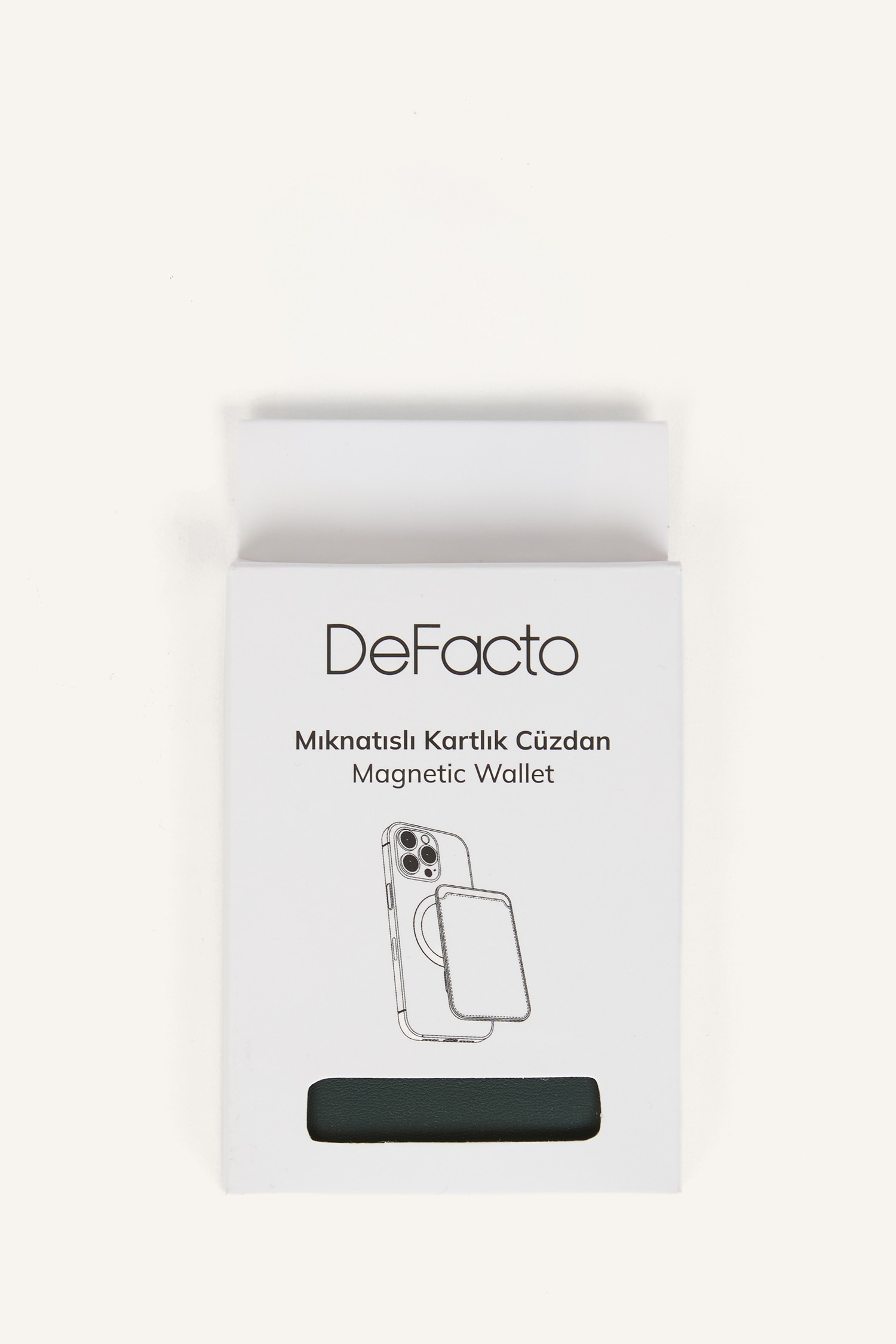 DeFacto Magsafe Unisex Suni Deri Mıknatıslı Kartlık Cüzdan