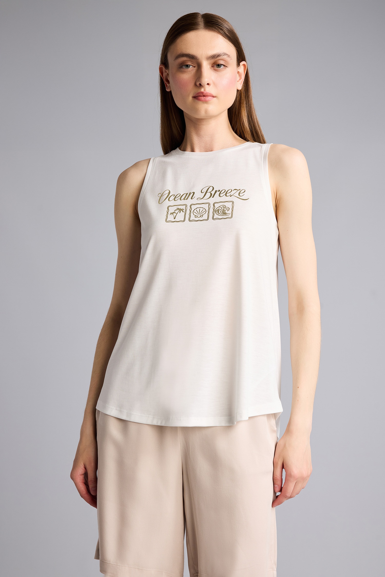 DeFacto Relaxed Fit Baskılı Atlet görsel 3