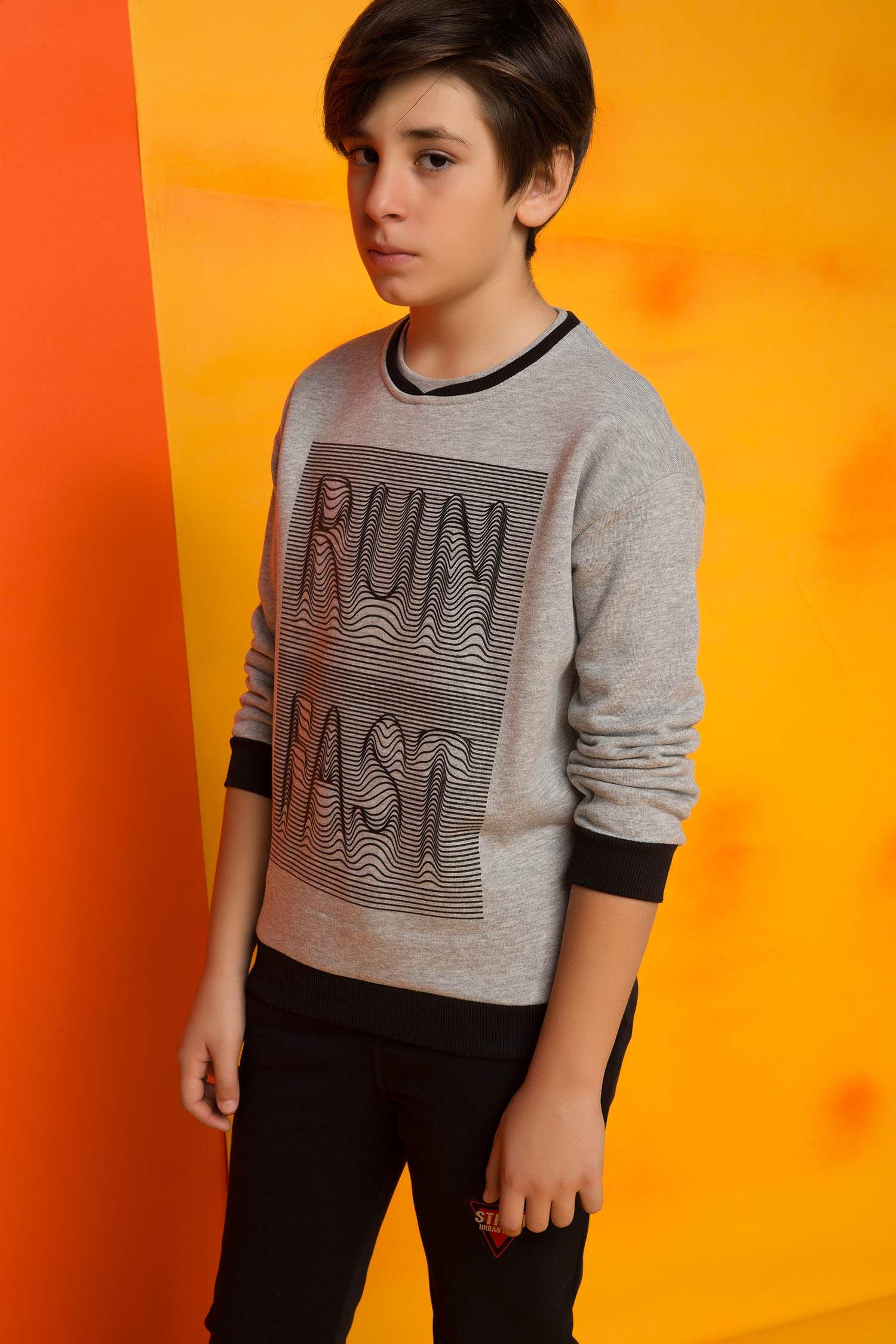 Defacto Slogan Baskılı Sweatshirt. 1