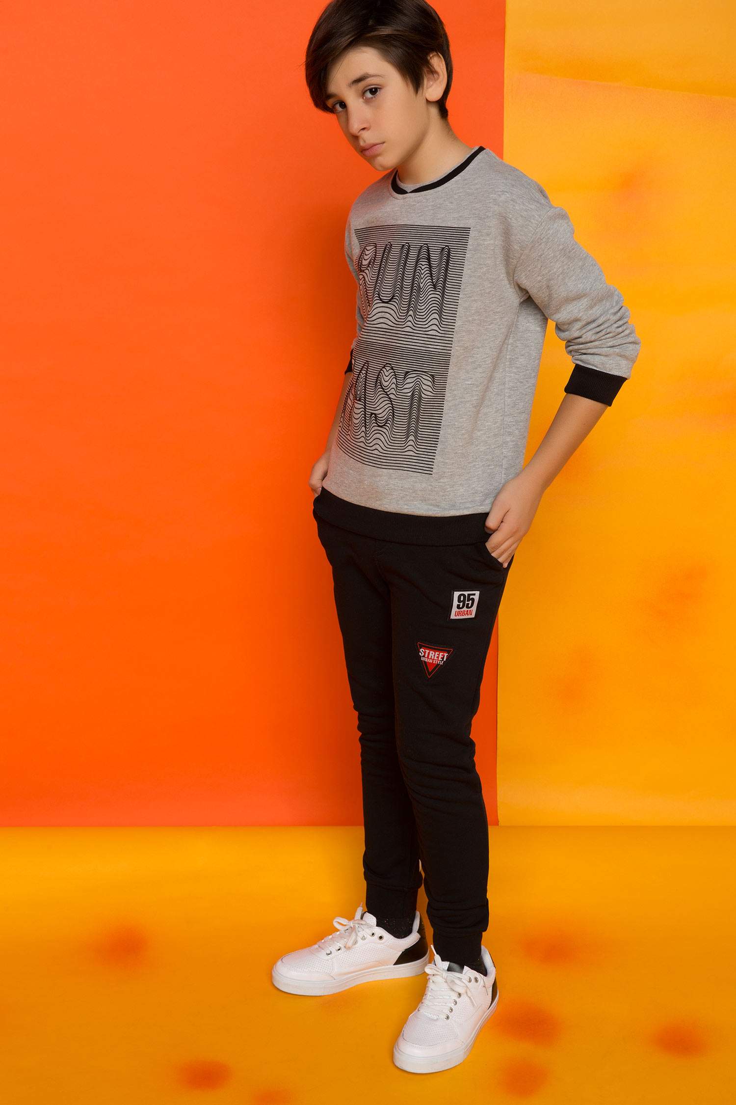 Defacto Slogan Baskılı Sweatshirt. 2