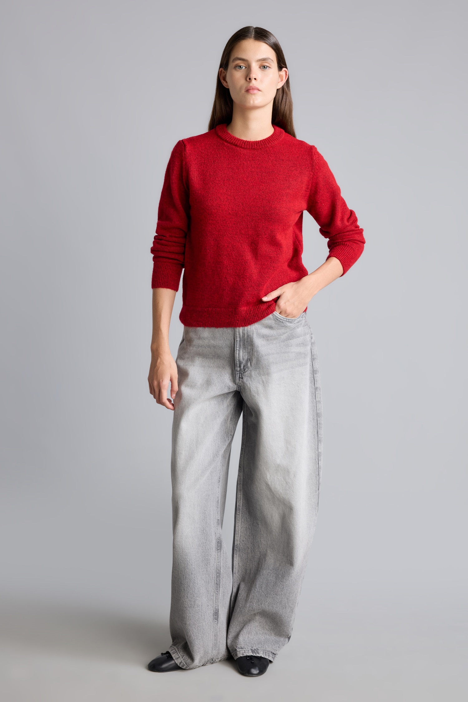 DeFacto Regular Fit Bisiklet Yaka Basic Kazak görsel 2