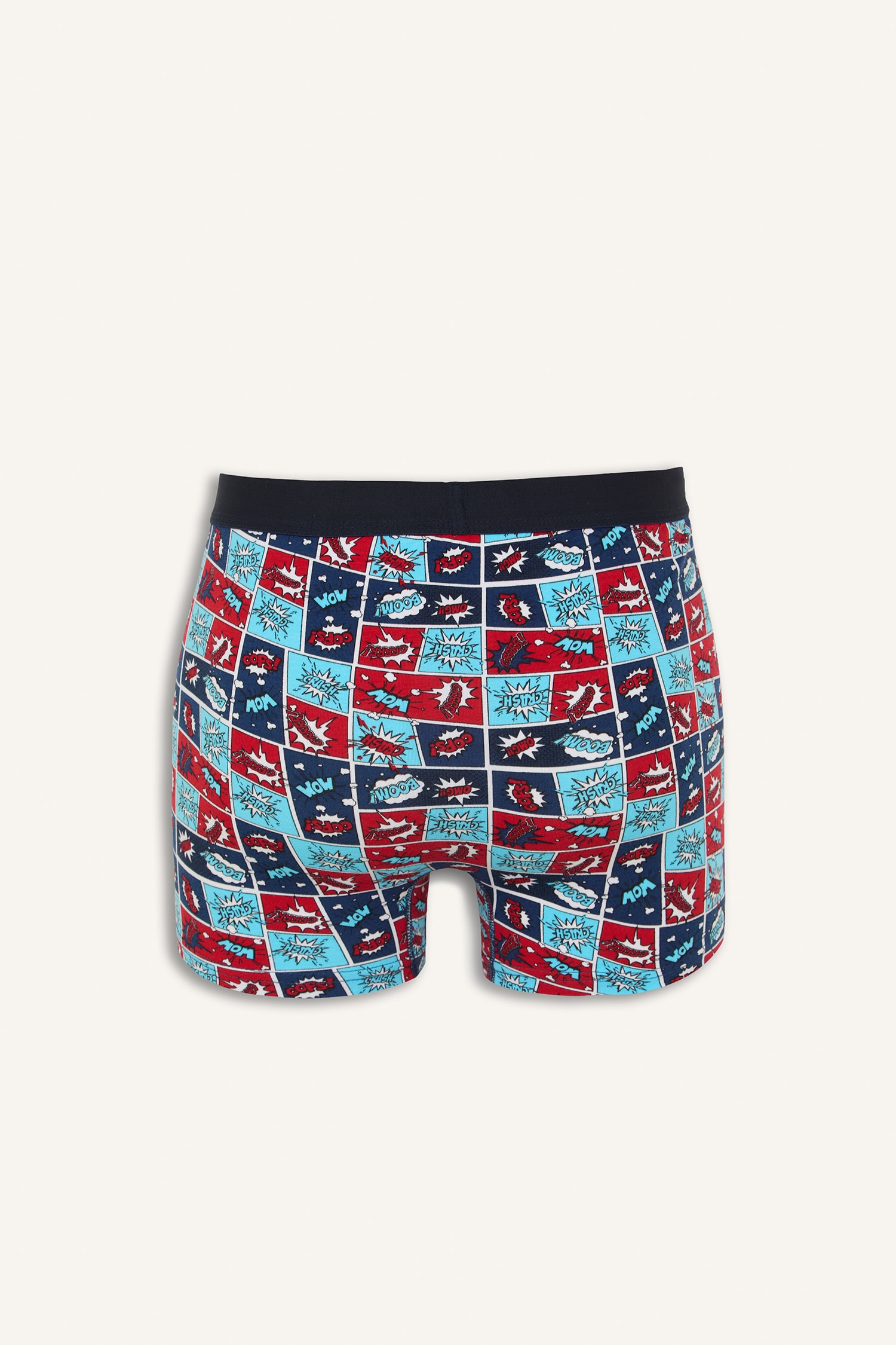 DeFacto Regular Fıt Eğlenceli Baskılı 3'lü Boxer görsel 3