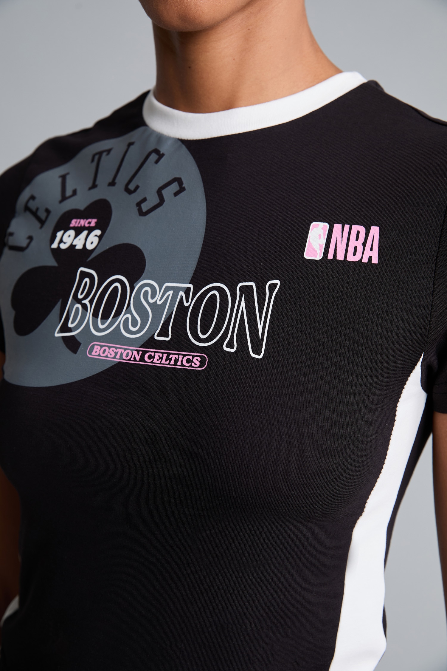 DeFacto NBA Lisanslı Slim Fit Kısa Kollu Tişört görsel 4