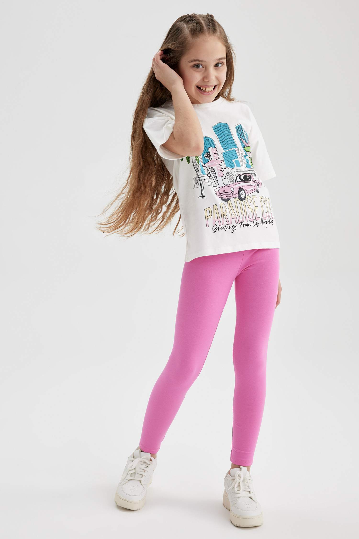 سروال ضيق بناتي طويل