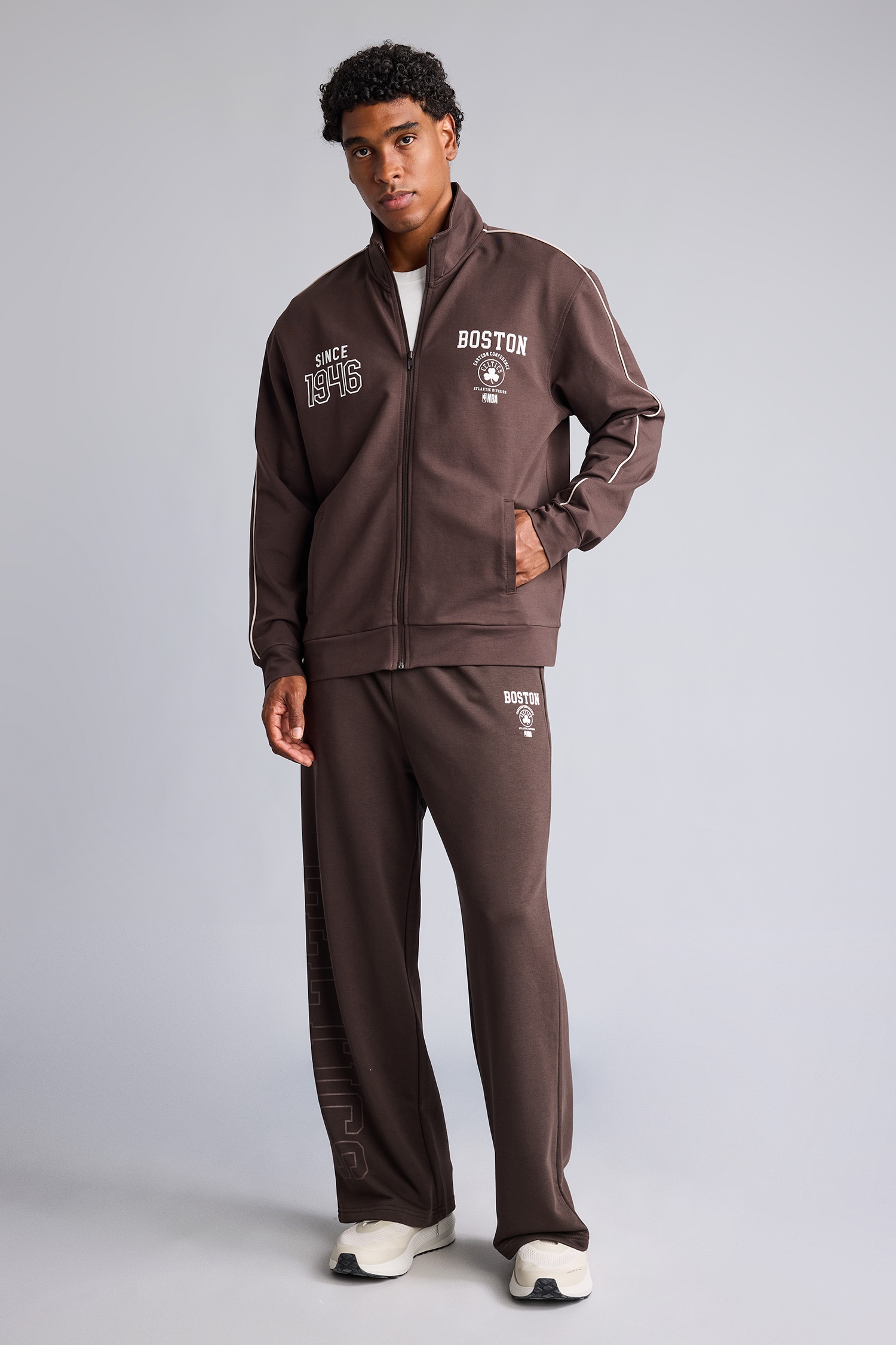 DeFacto NBA Boston Celtics Standart Fit Fermuarlı Sweatshirt Hırka görsel 2