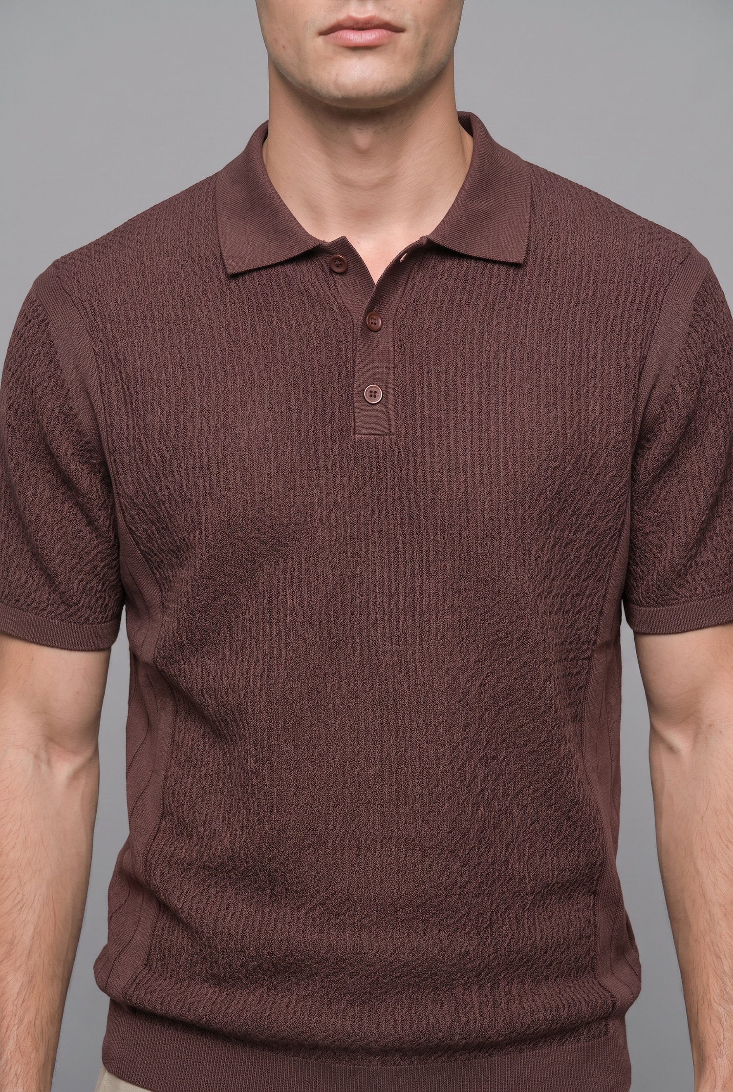 DeFacto Standart Fit Dokulu Triko Basic Polo Tişört görsel 6