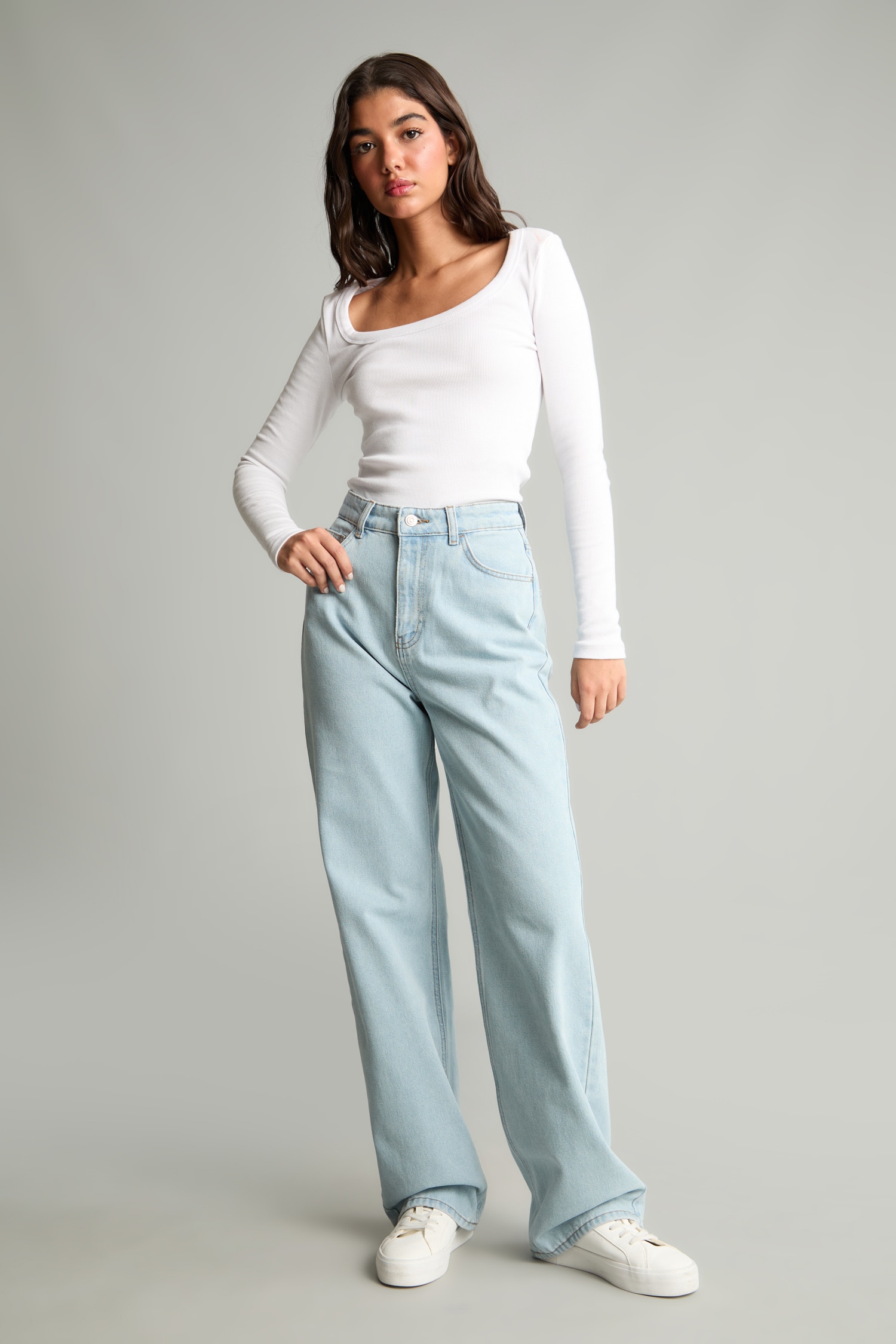 DeFacto Wide Leg Yüksek Bel Jean Pantolon görsel 2