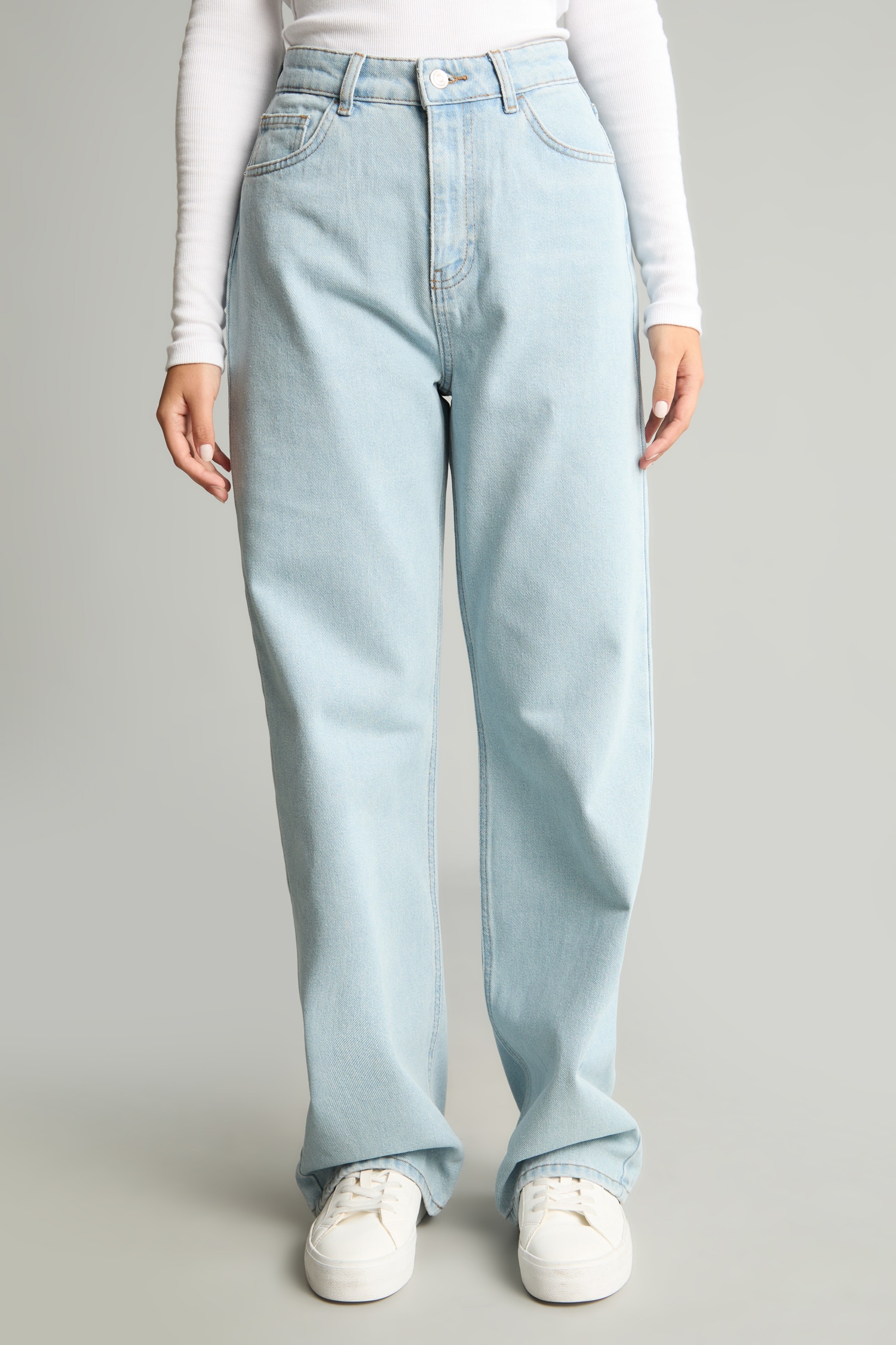 DeFacto Wide Leg Yüksek Bel Jean Pantolon görsel 3