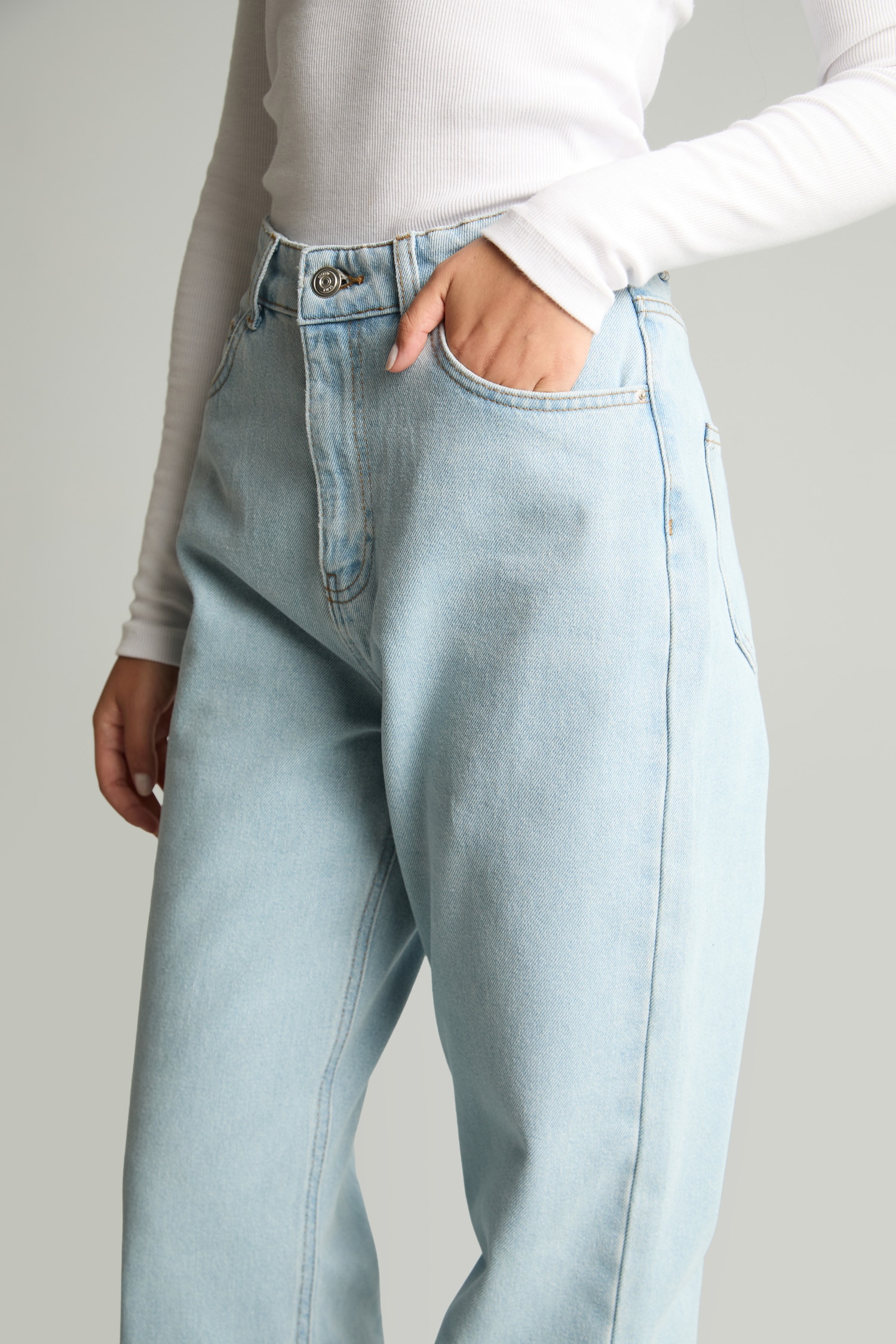 DeFacto Wide Leg Yüksek Bel Jean Pantolon görsel 4