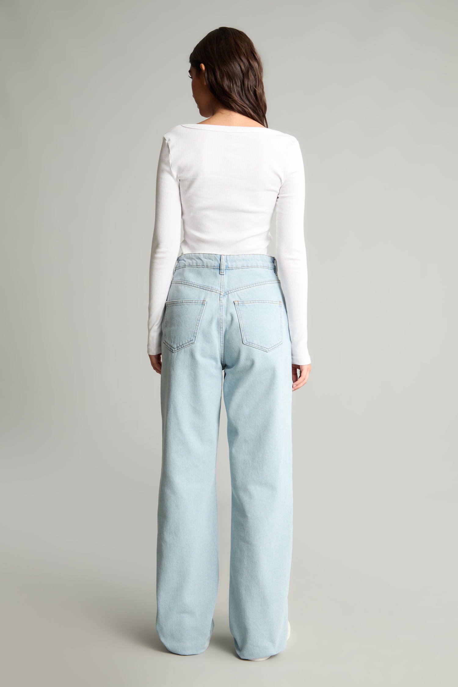 DeFacto Wide Leg Yüksek Bel Jean Pantolon görsel 5