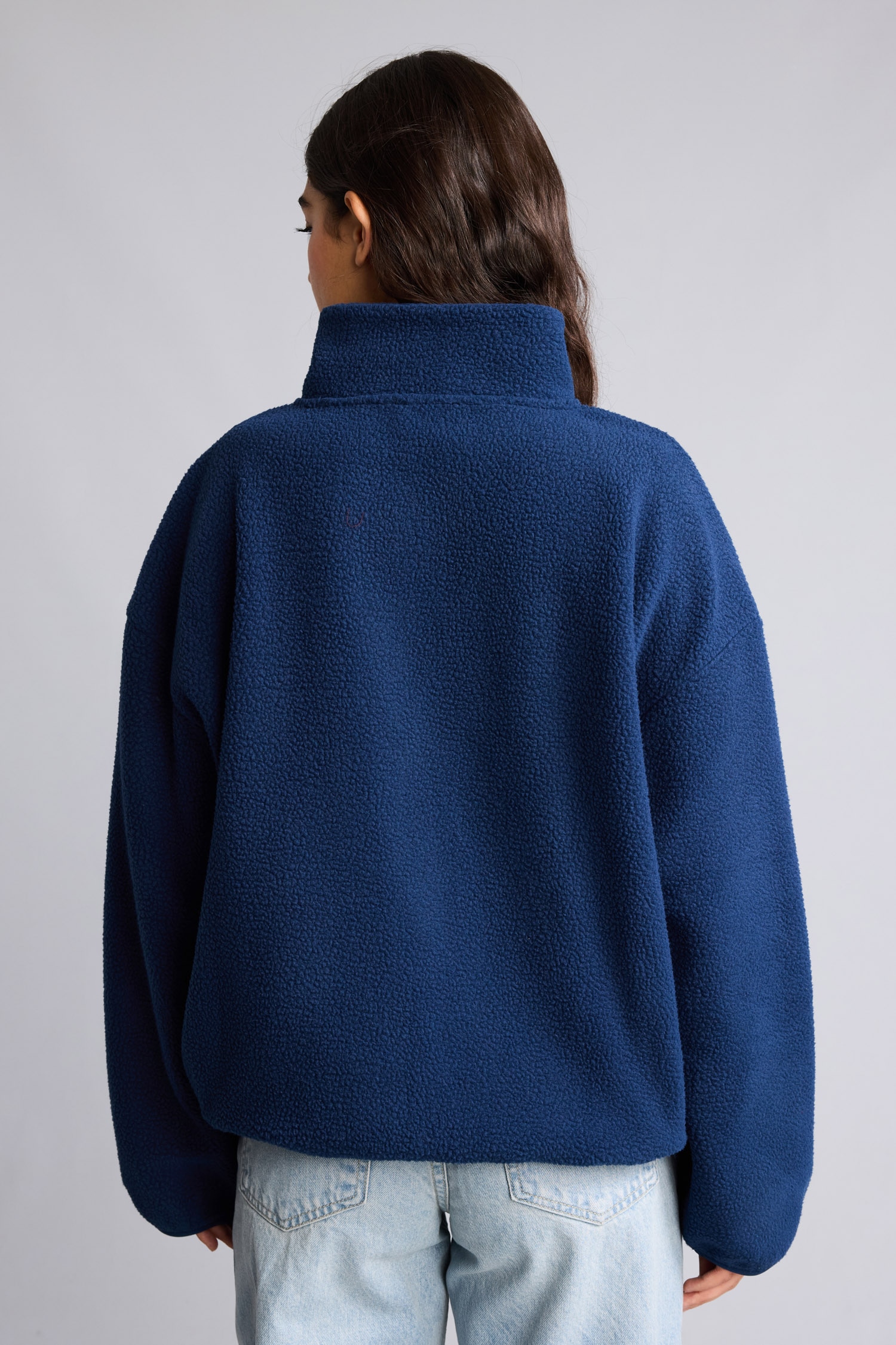 DeFacto Loose Fit Yarım Fermuarlı Polar Sweatshirt görsel 5