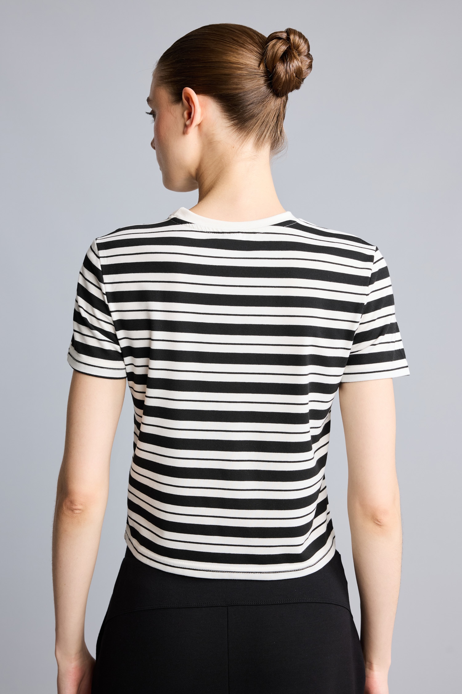 DeFacto Slim Fit Çizgili Tişört görsel 5