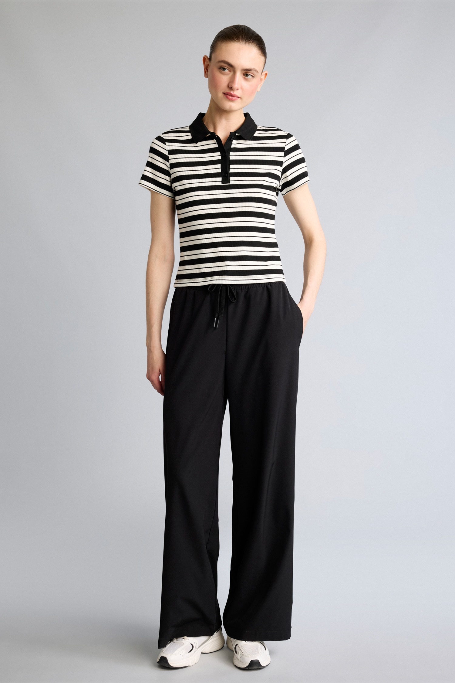 DeFacto Slim Fit Fitilli Polo Tişört görsel 2