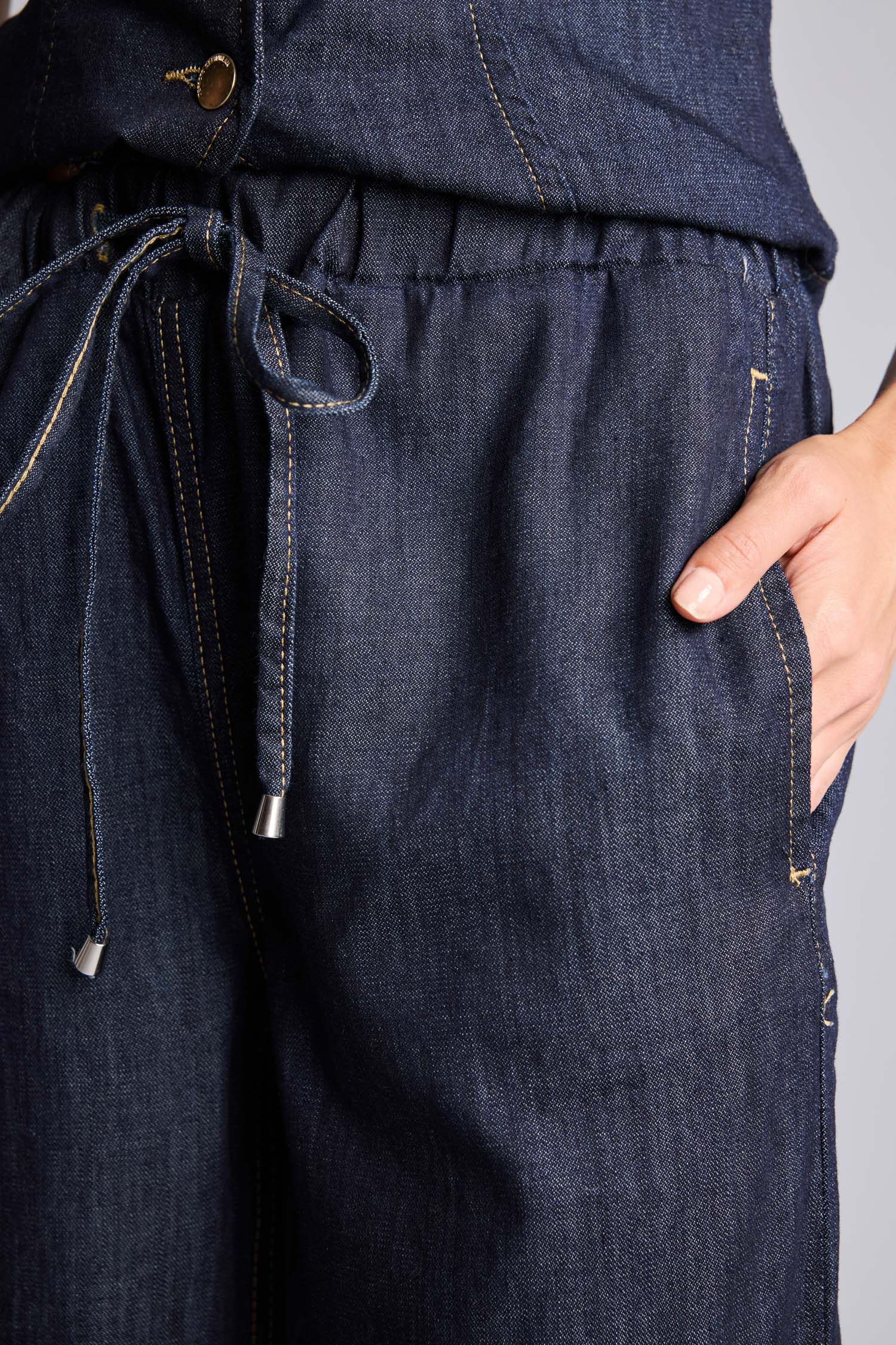 DeFacto %100 Pamuk Wide Leg Jean Pantolon görsel 5